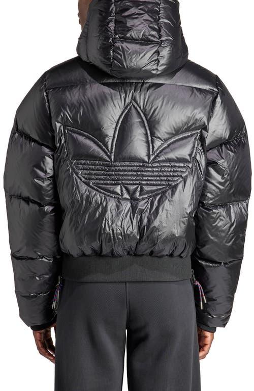 adidas Premium Crop Puffer Jacket in Black | Lyst