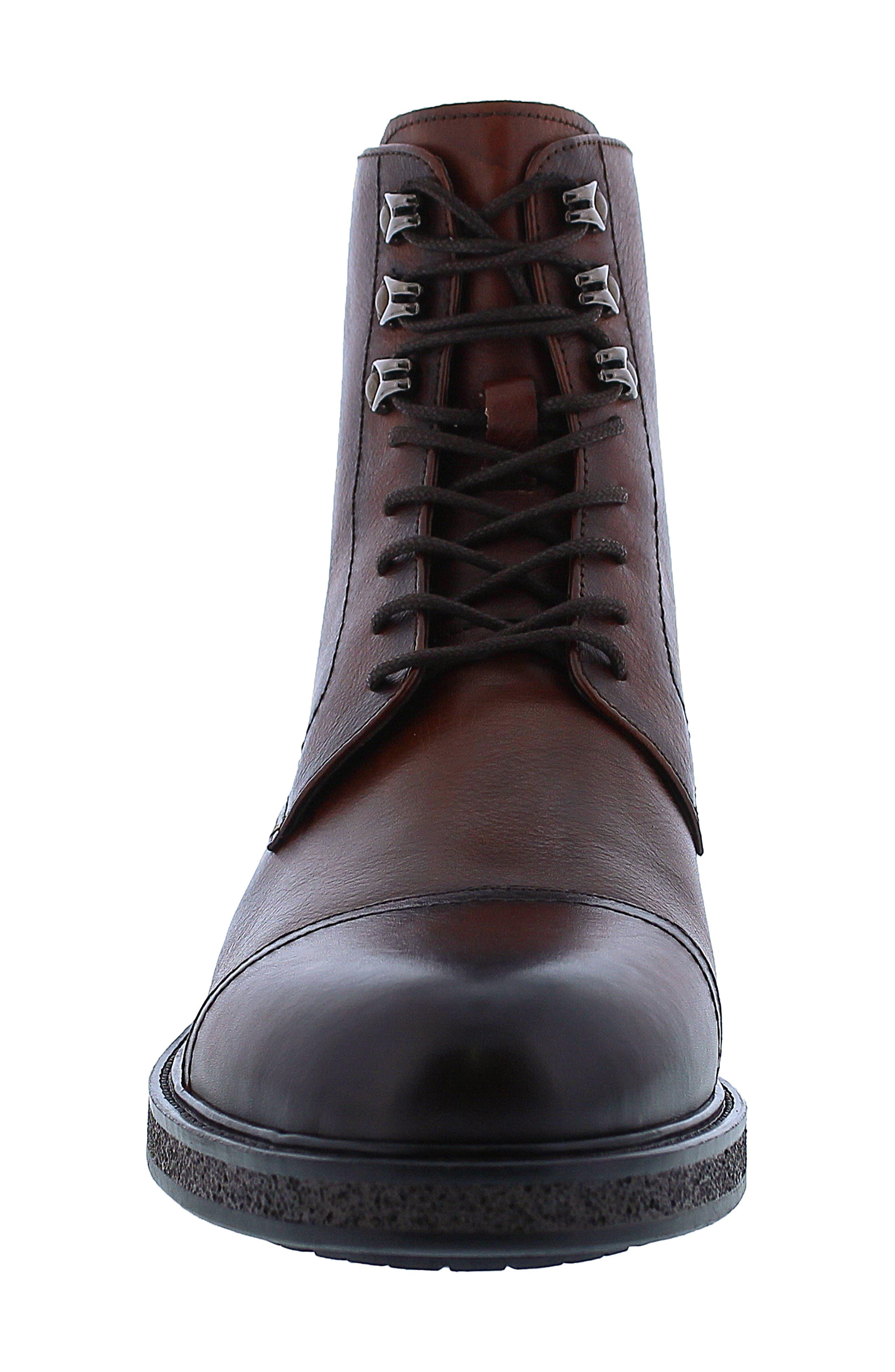 Zanzara Knossos Leather Lug Sole Boot In Cognac At Nordstrom Rack