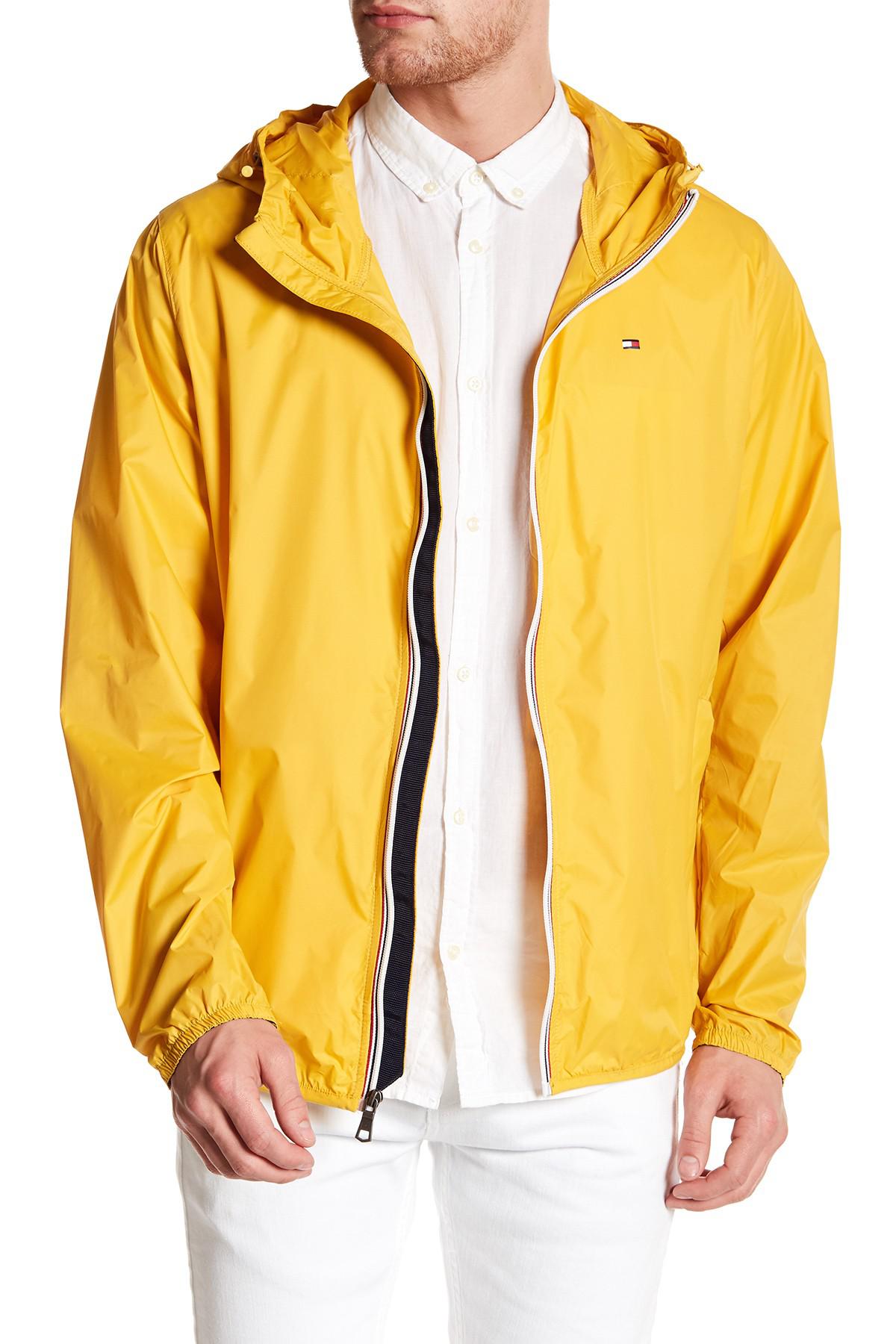 Tommy Hilfiger Synthetic Packable Hooded Windbreaker in Yellow for Men -  Lyst