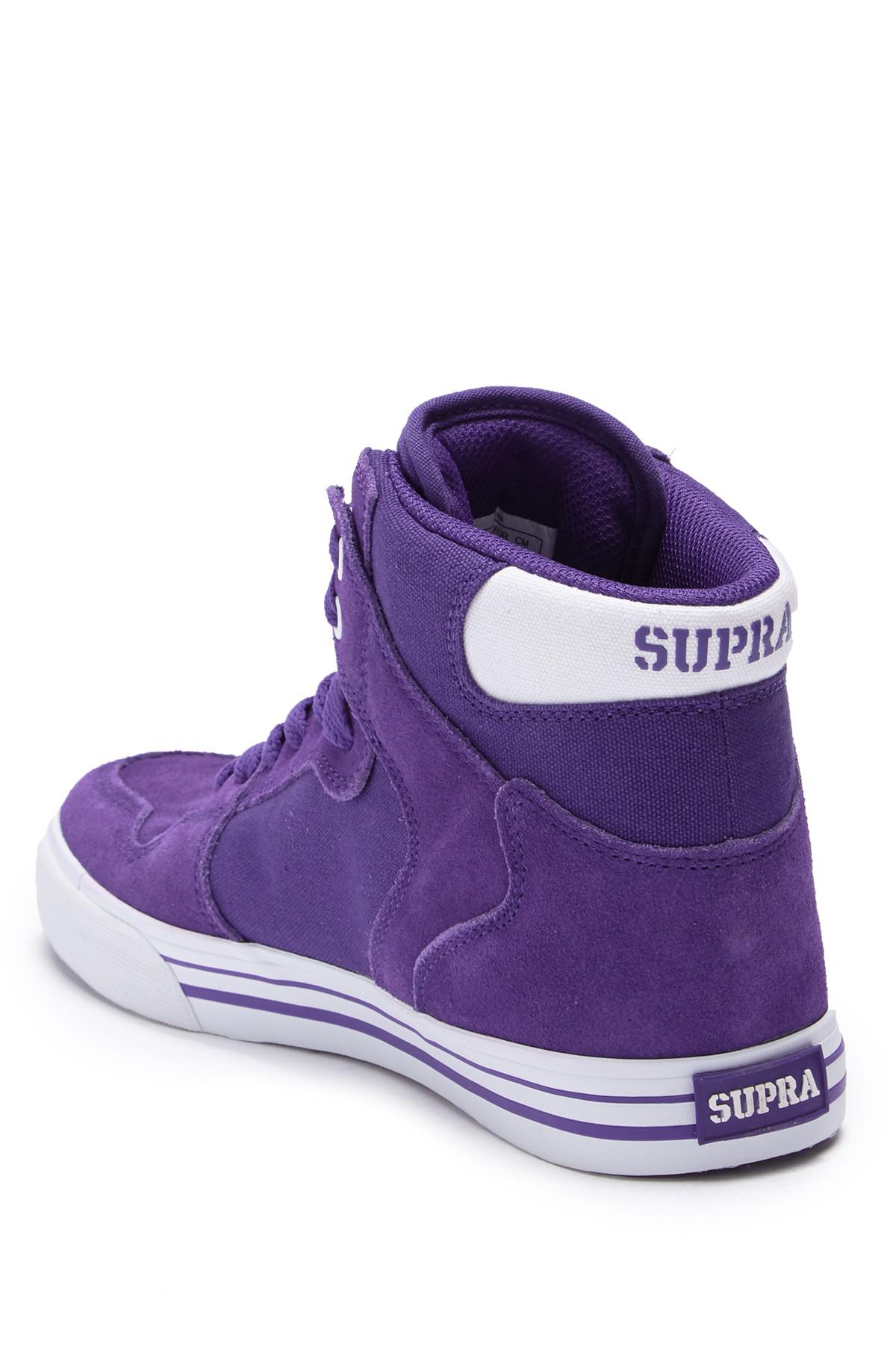 Supra Vaider Suede High Top Sneaker in Purple for Men | Lyst