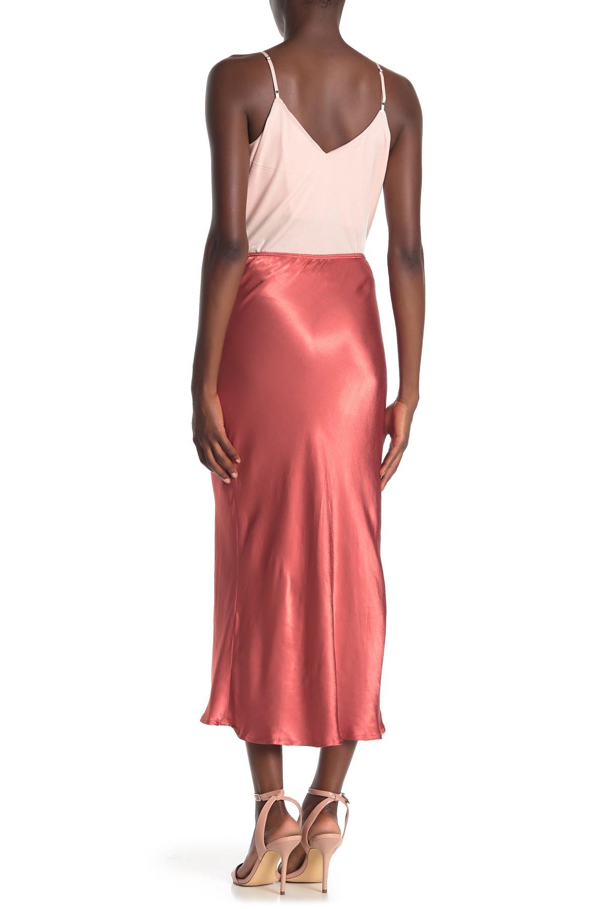 seed silk midi skirt