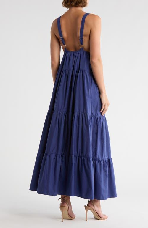 AREA STARS Tiered Babydoll Dress in Blue | Lyst