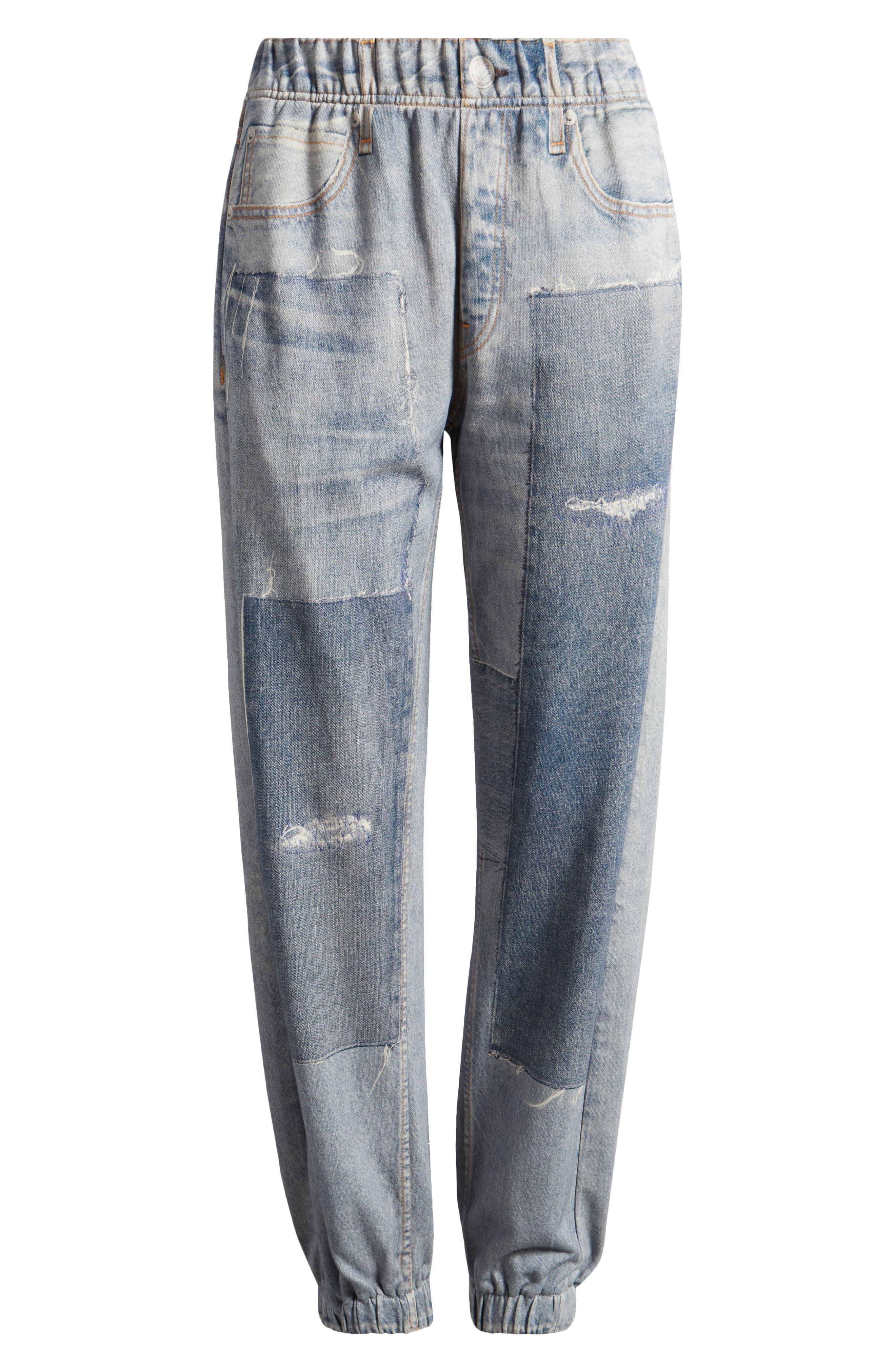 Rag & Bone Miramar Faux Jeans Cotton Joggers in Blue