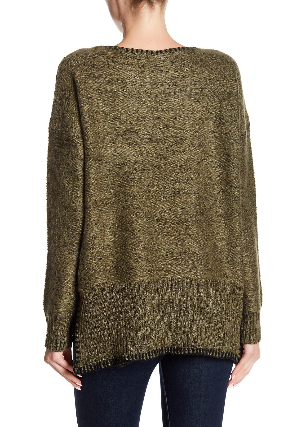 Lyst Cable & Gauge Long Sleeve Hilo Knit Pullover in Green