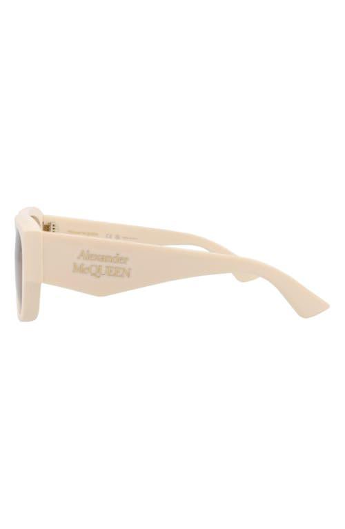 サングラス alexander mcqueen Ivory acetate sunglasses Alexander McQueen Cat Eye Sunglasses Ivory Ivory Brown