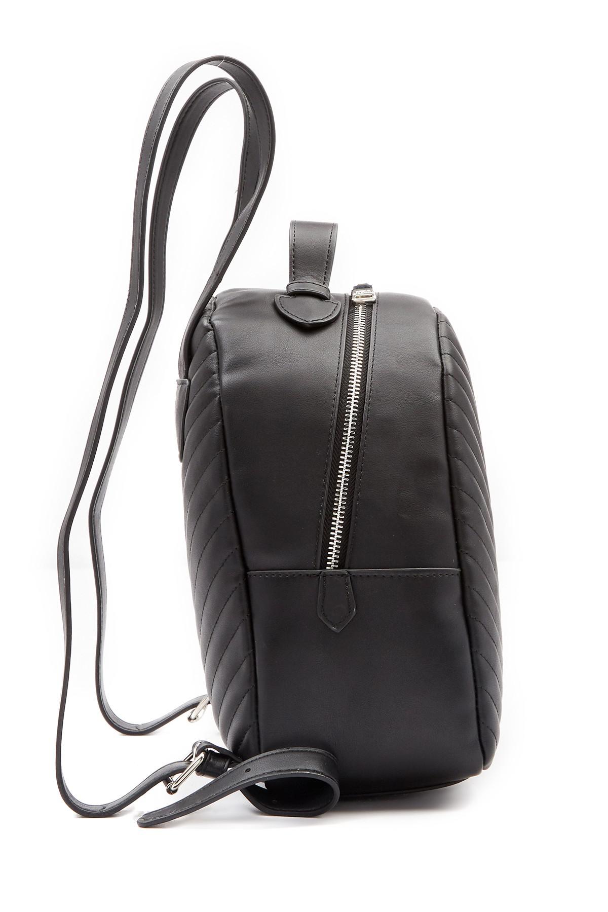 steve madden black quilted backpack