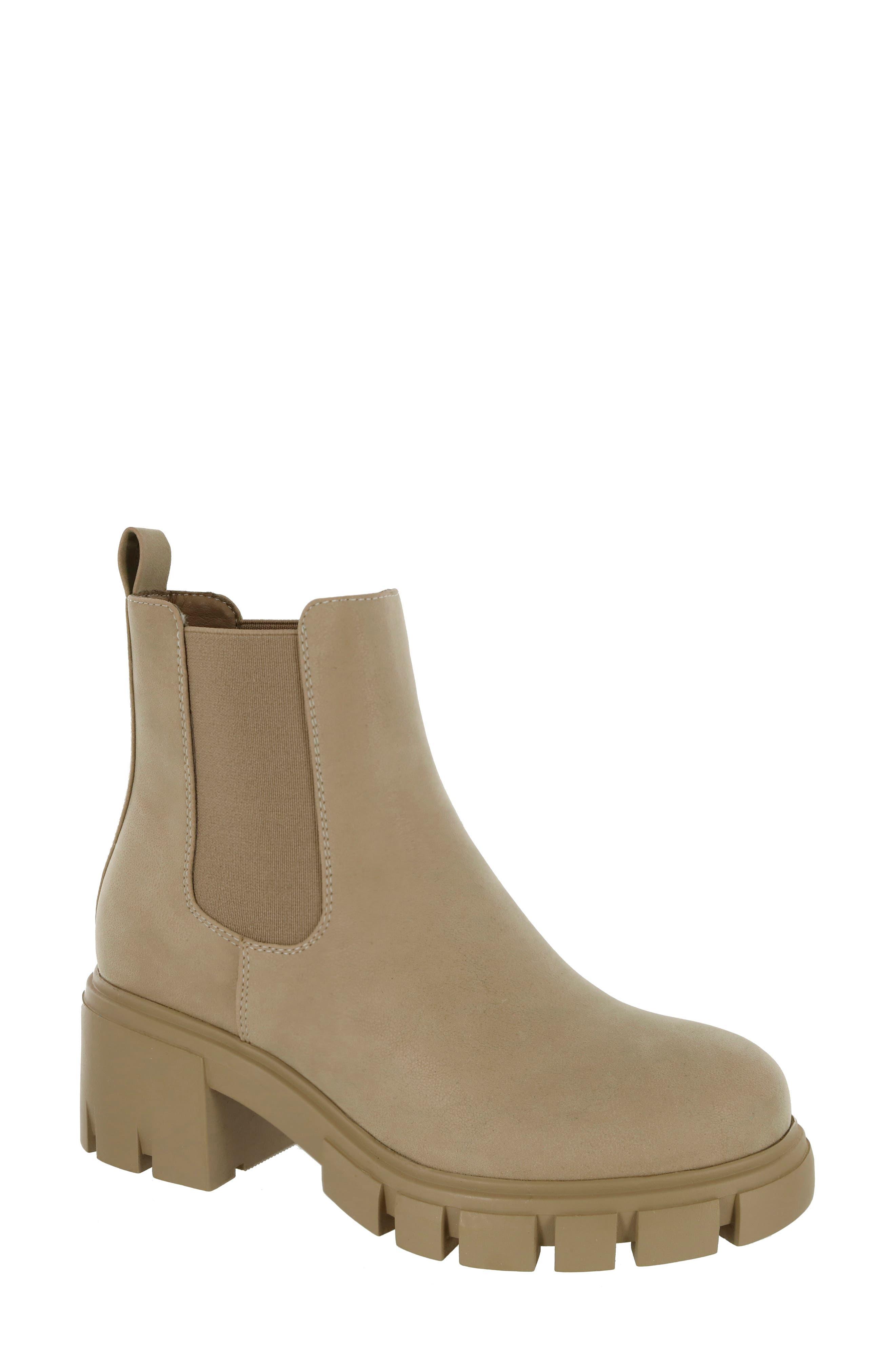 MIA Ivy Lug Sole Chelsea Boot in Brown | Lyst