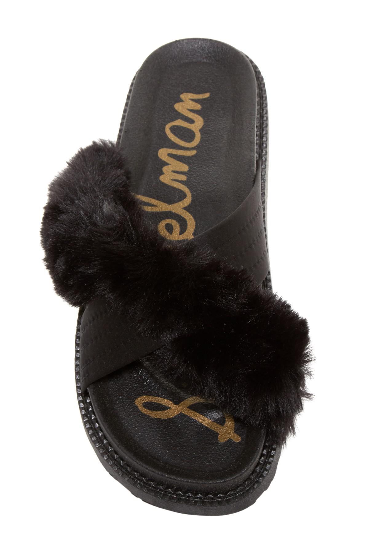 sam edelman fur sandals