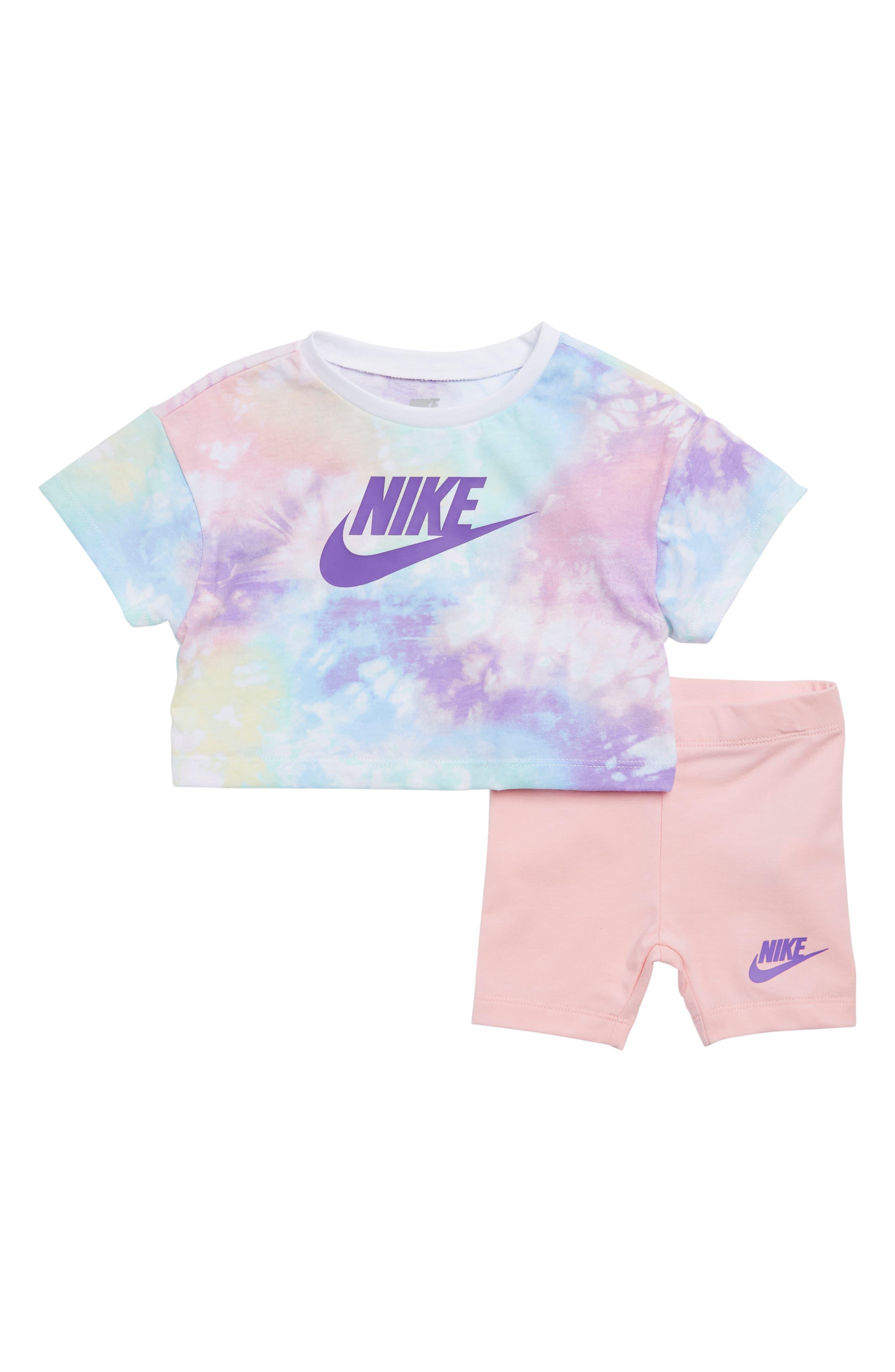 Nike Tie Dye Tee & Bike Shorts Set | Lyst