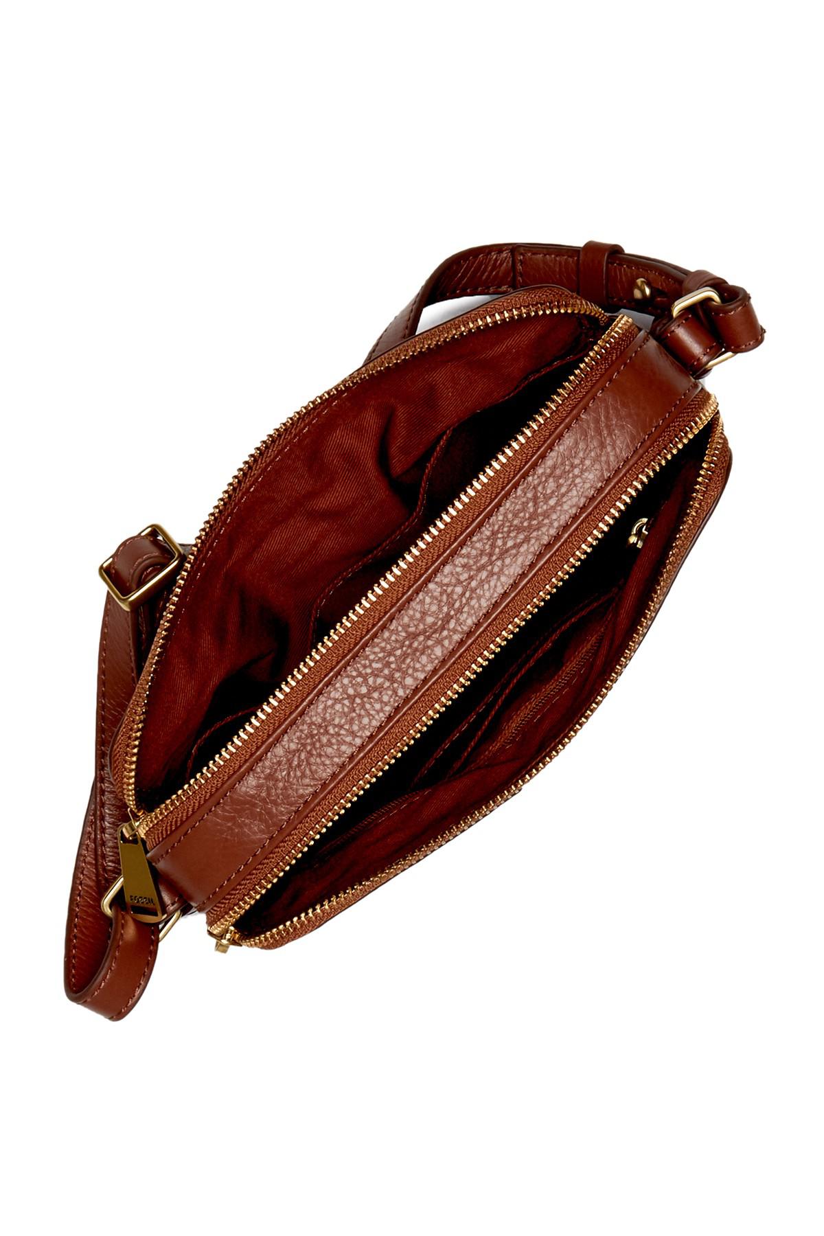 fossil piper leather crossbody