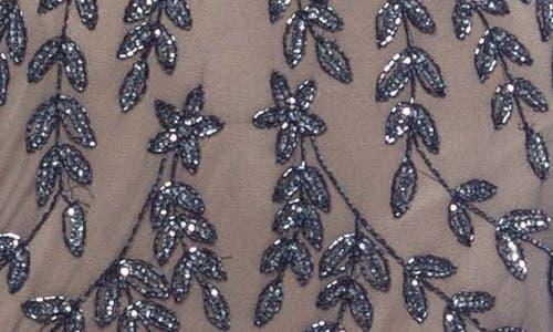 mademoiselle beaded mini dress Off-Shoulder Sequin Beaded Mini Dress with Fringe  Burgundy & Navy