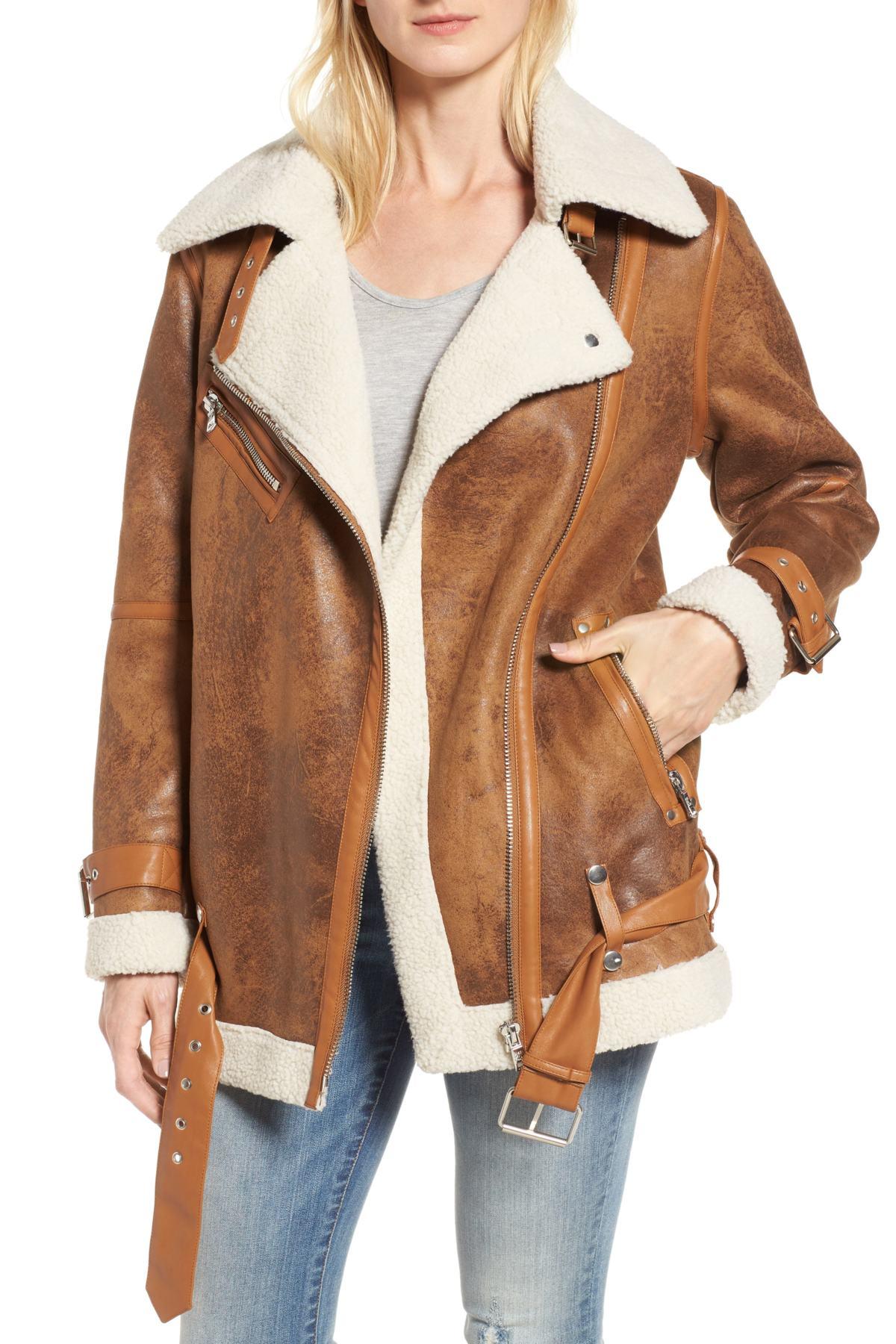 avec les filles shearling jacket