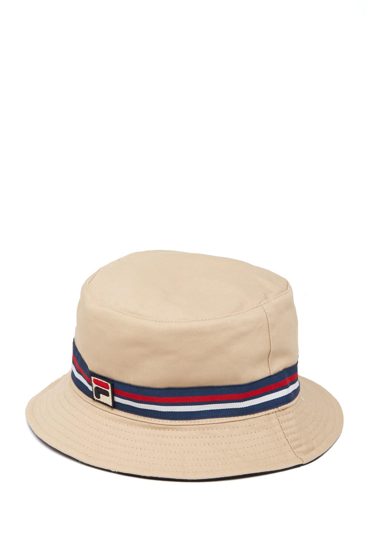 Fila Cotton Heritage Reversible Bucket Hat in Khaki (Natural) for Men | Lyst