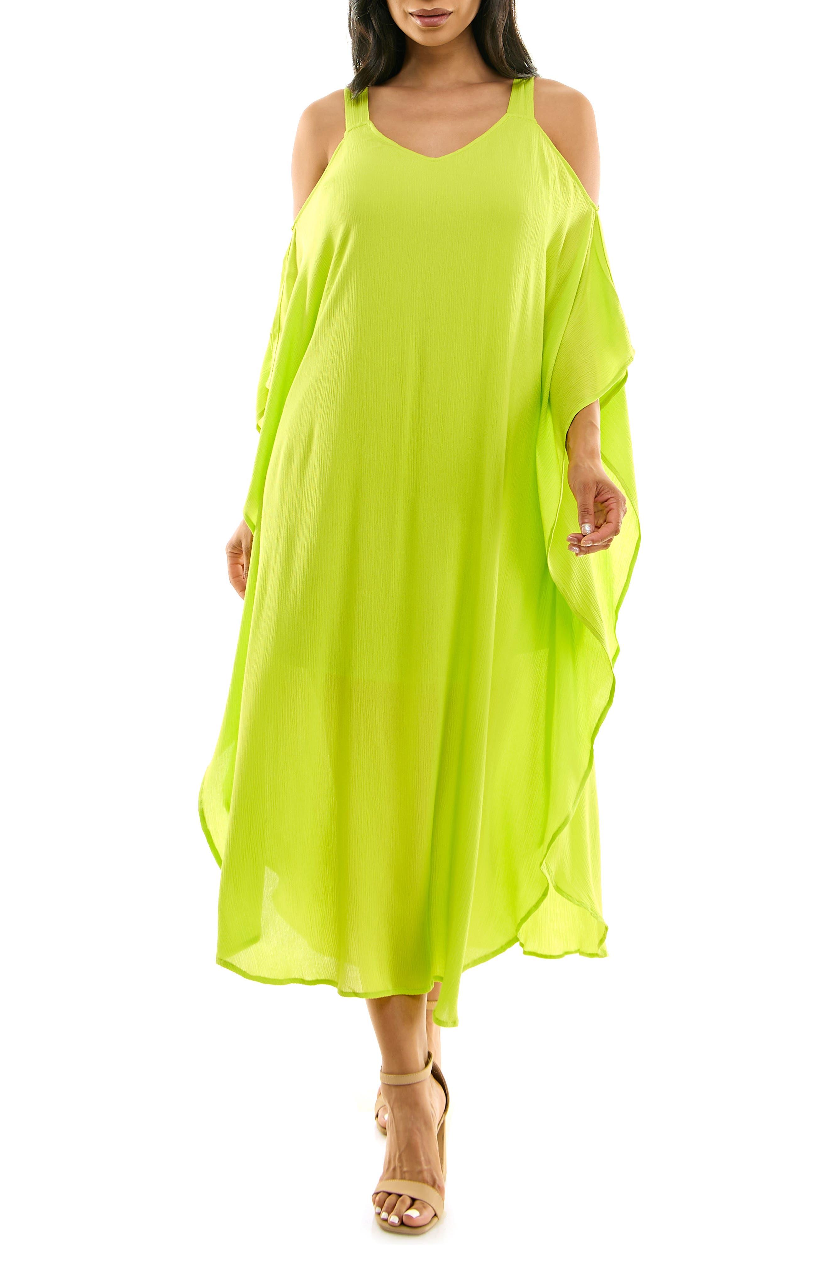 Nina leonard top cold shoulder dress
