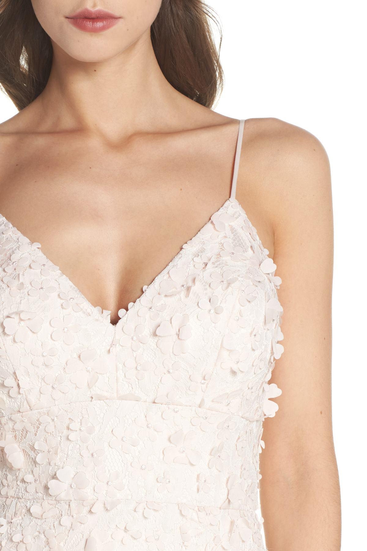 floral appliqué lace gown eliza j
