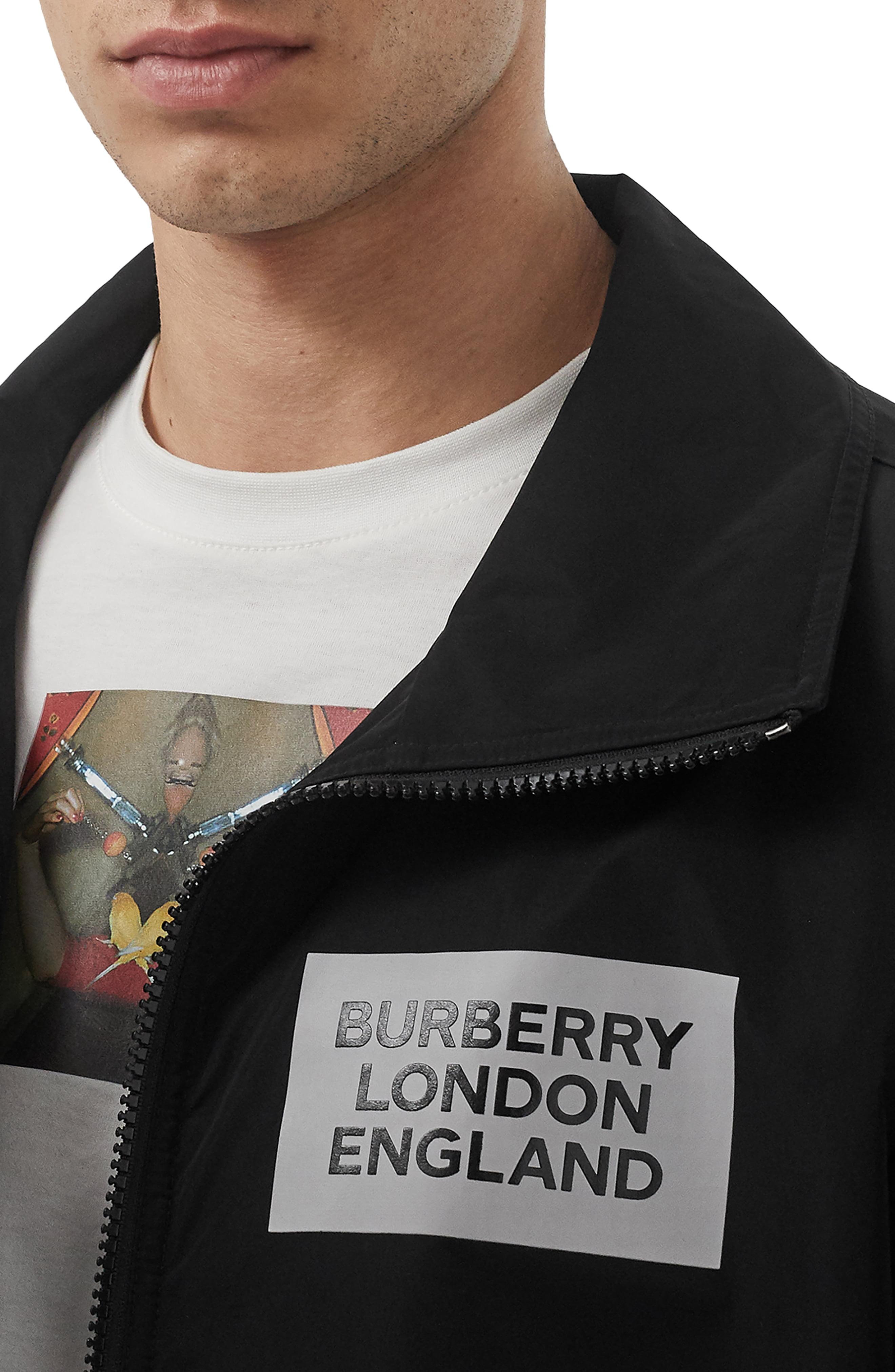 Burberry Synthetic Detachable Hood Taffeta Jacket in Black for Men | Lyst