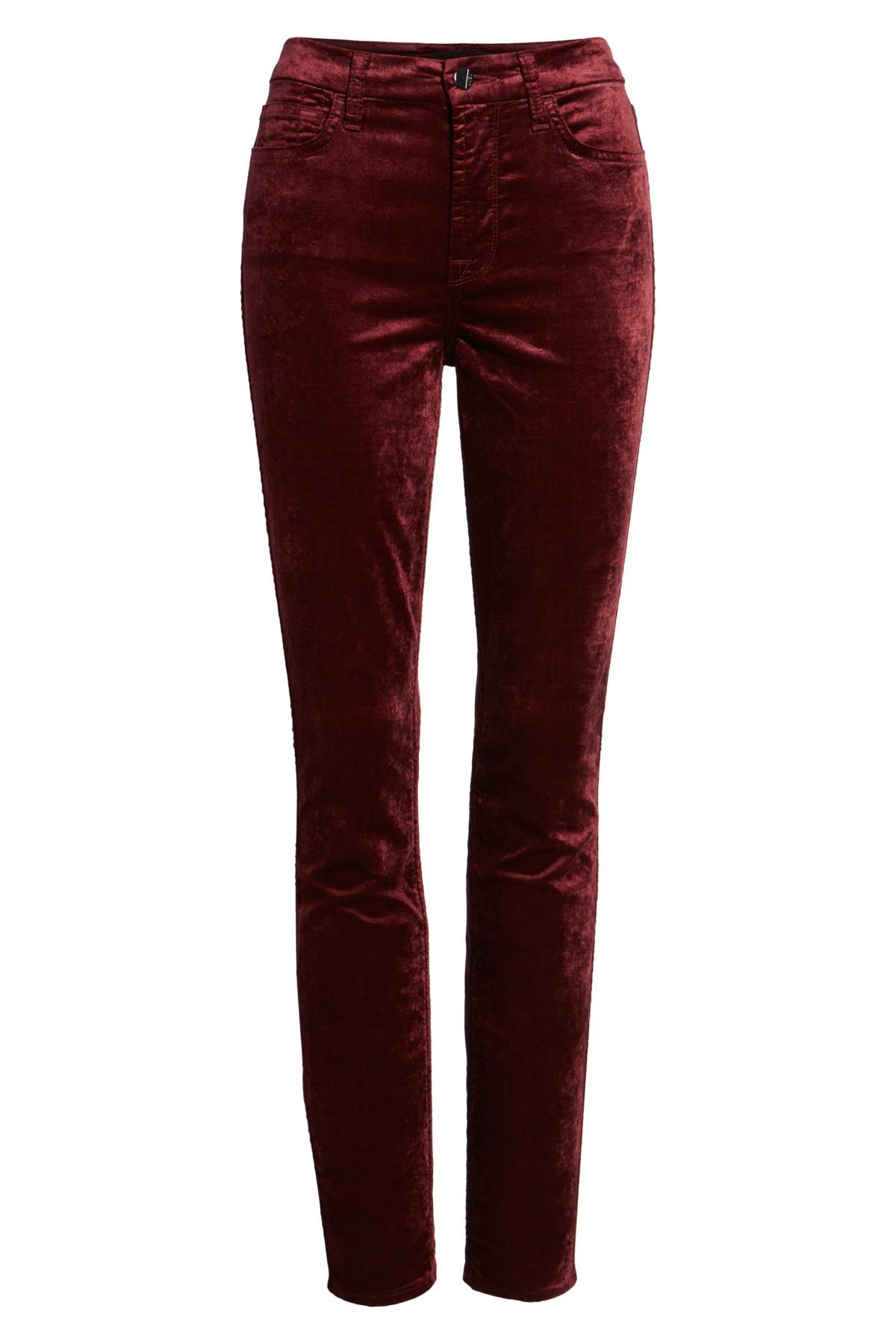 stretch velvet jeans