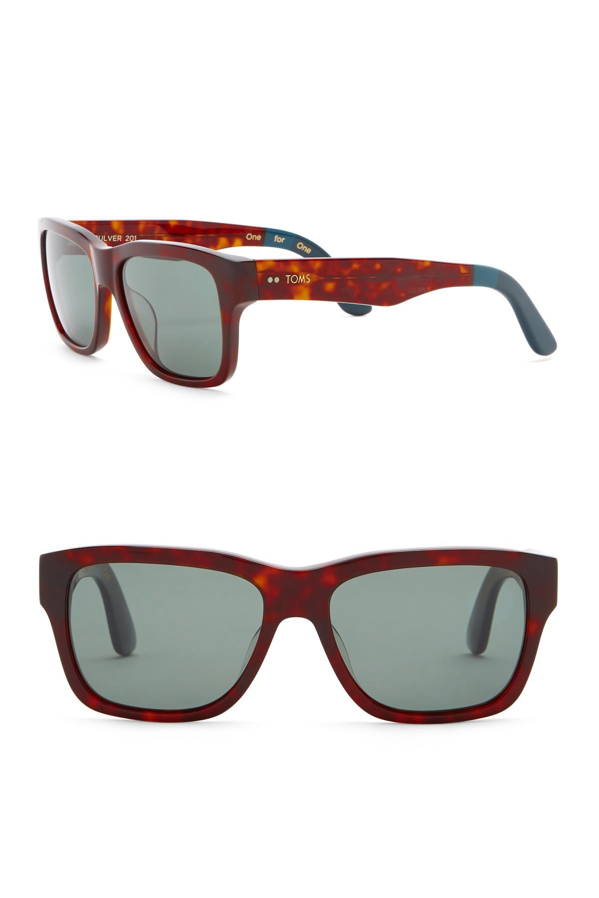 TOMS 57mm Culver Polarized Tortoise Sunglasses for Men | Lyst