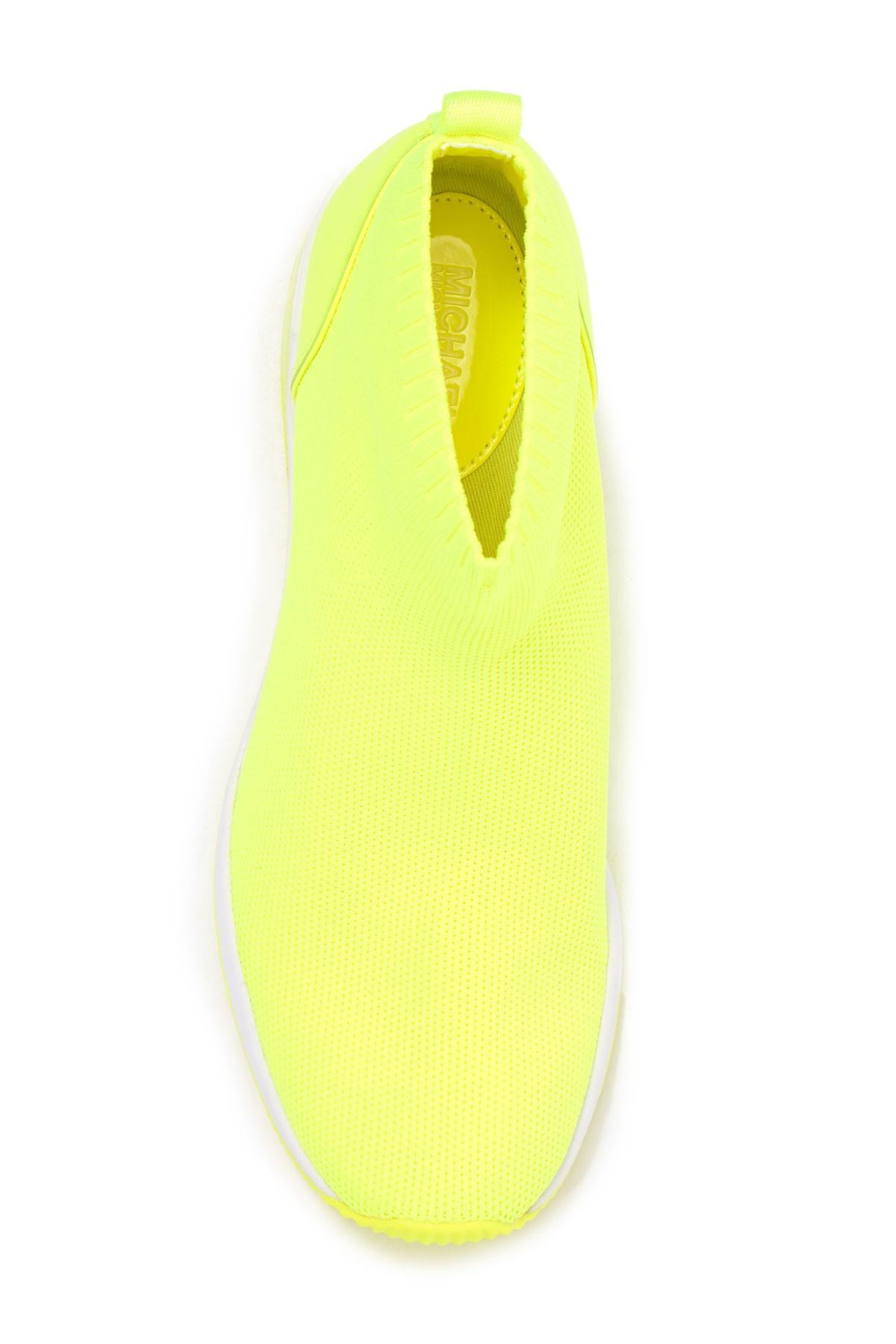 Michael Kors Skyler Extreme Neon Stretch-knit Sock Sneaker in Yellow | Lyst