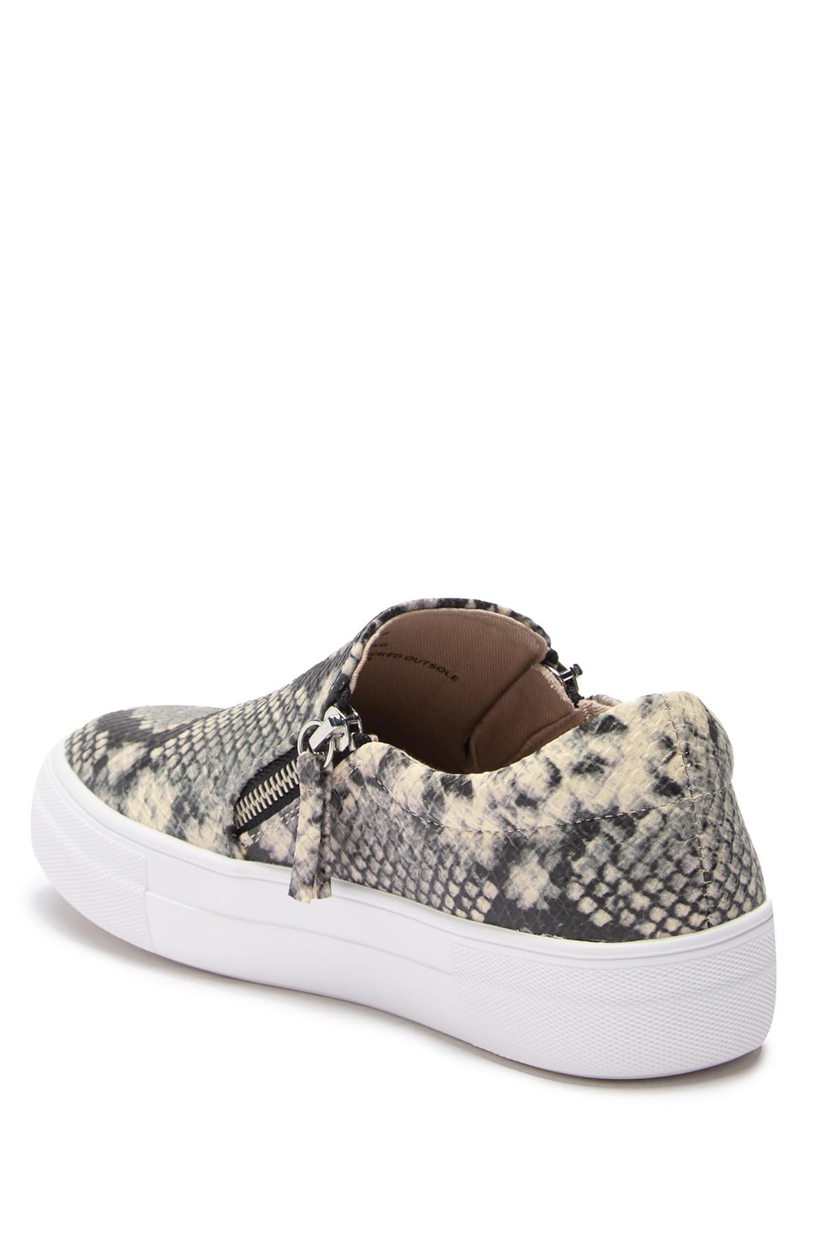 steve madden glaammar zip platform sneaker