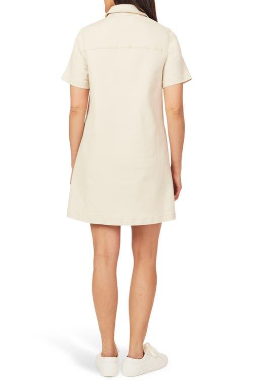 Scotch & Soda Short Sleeve Denim Polo Dress in Natural | Lyst