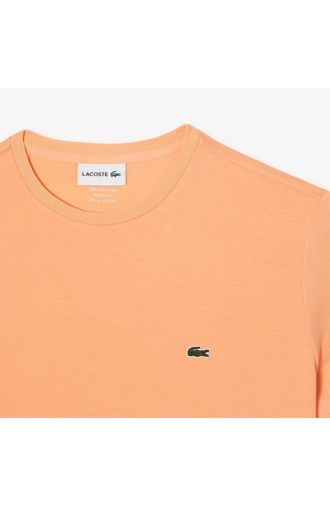 Lacoste Pima Cotton T-shirt in Orange for Men | Lyst