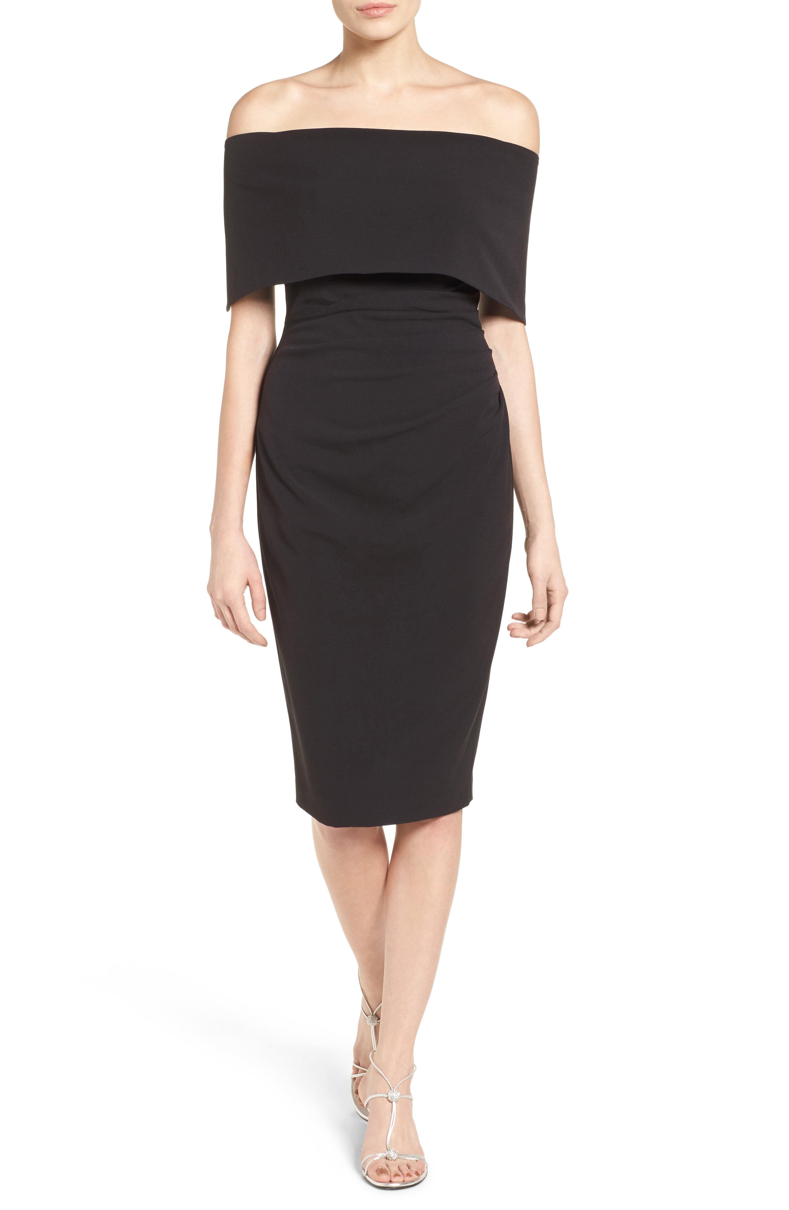 Vince Camuto Popover Cocktail Dress in Black | Lyst