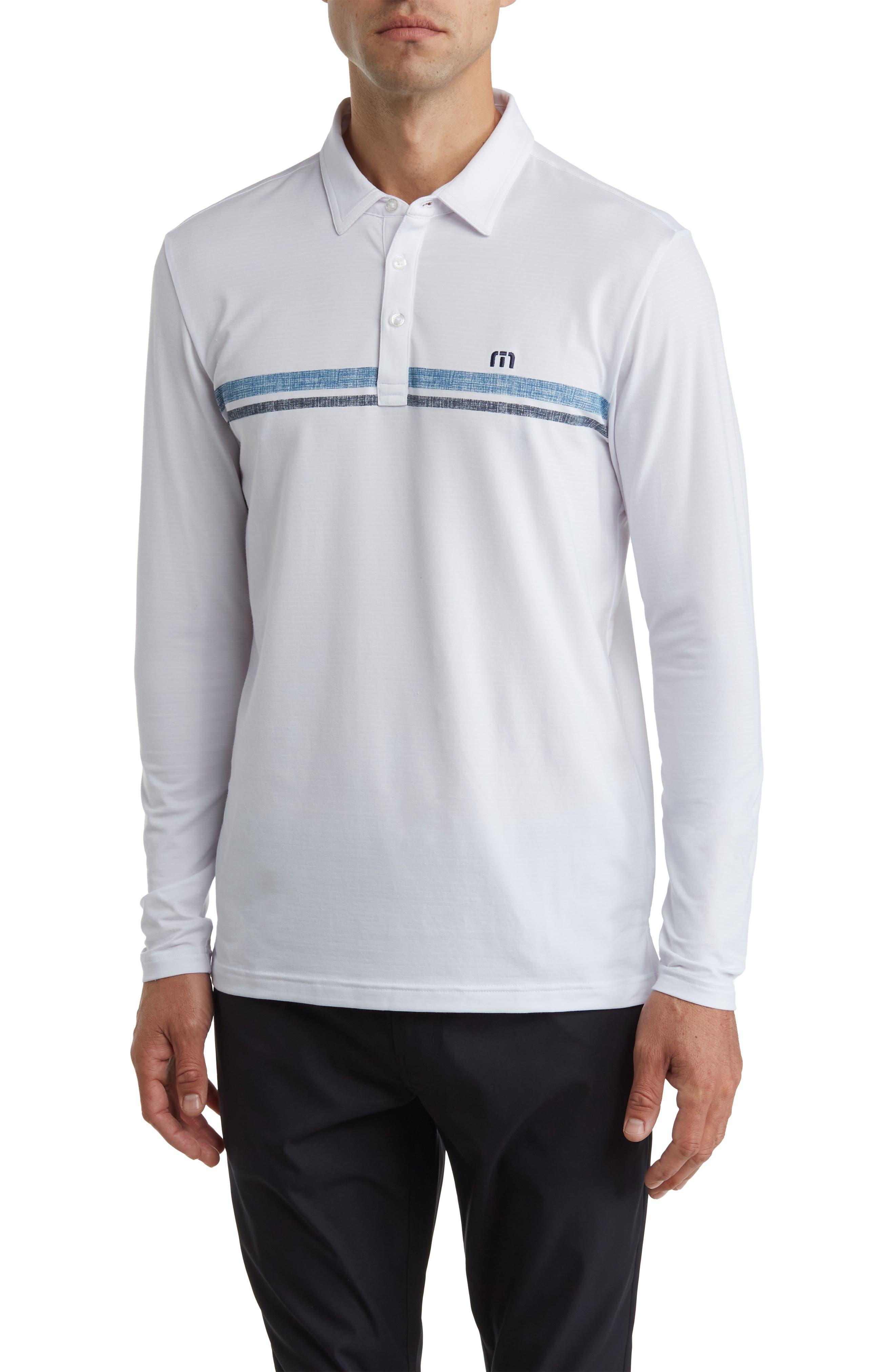 White long sleeve golf shirt sales