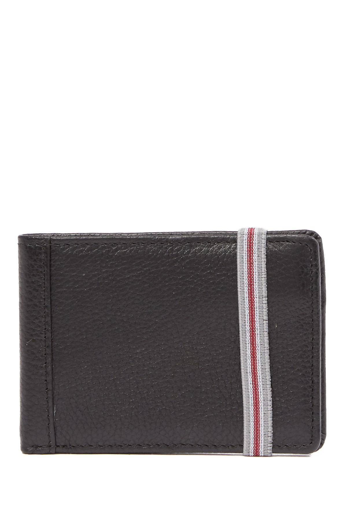 1901 Hudson Leather Slim Bifold Wallet in Black for Men Lyst 1901 Hudson Leather Slim Bifold Wallet in Black for Men Lyst