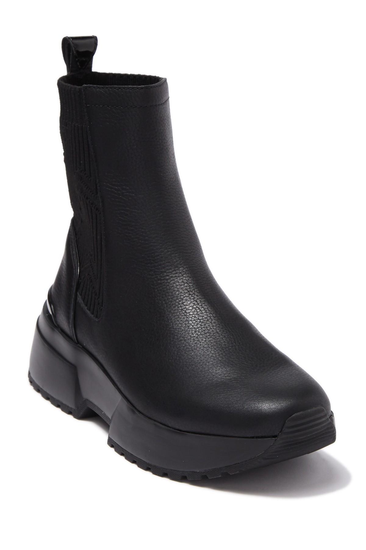 michael kors cosmo leather sneaker boot