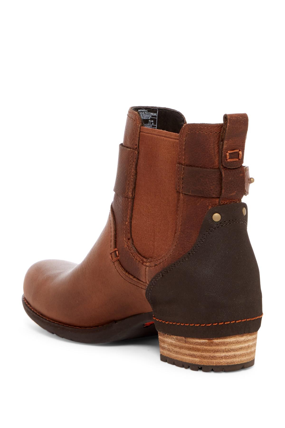 womens brown pull on boots