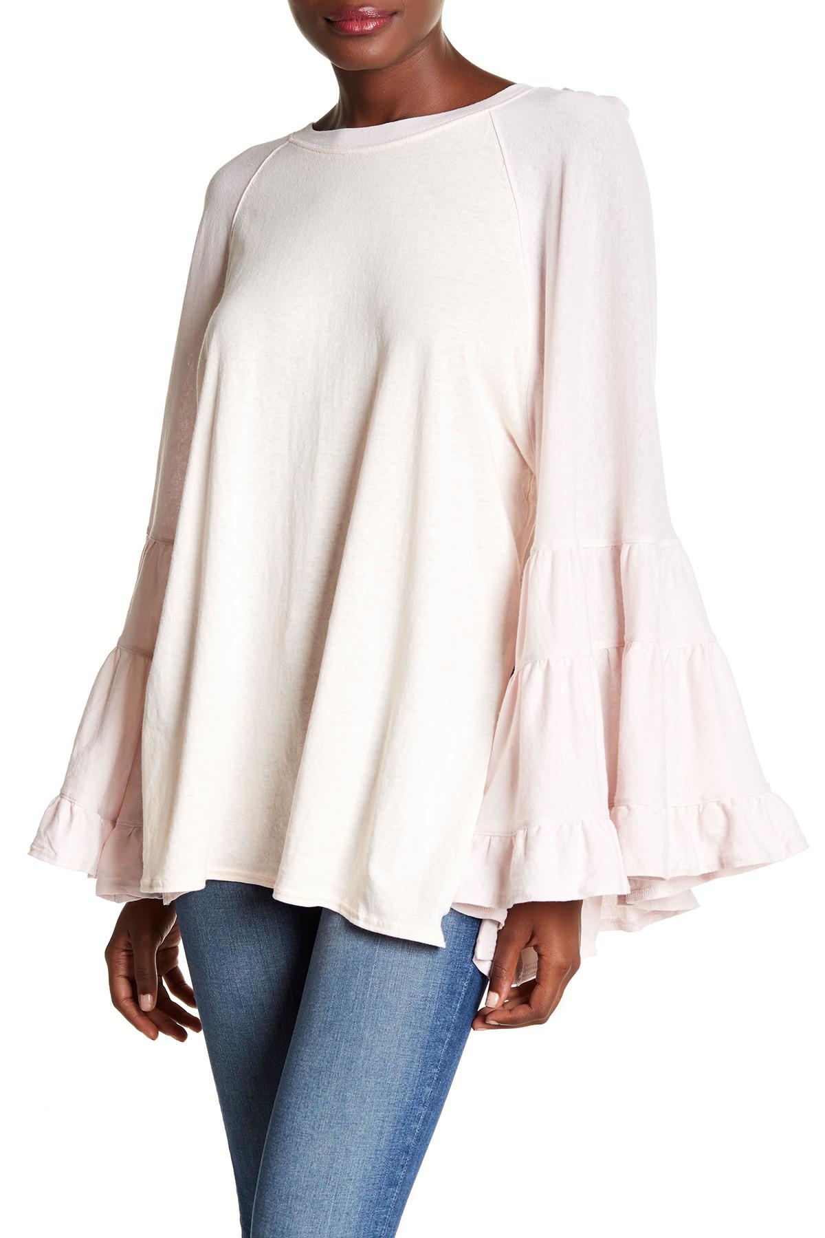 ruffle baseball tee