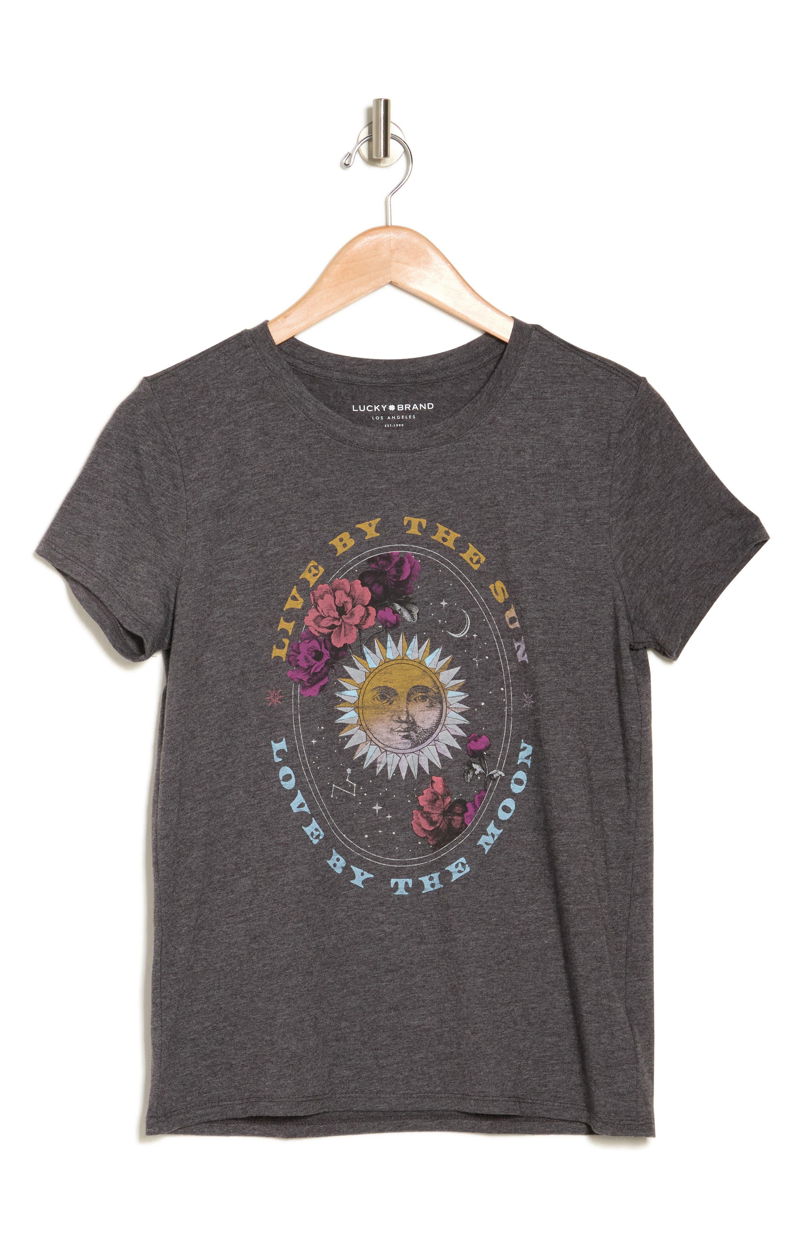 Lucky Brand By The Moon Graphic T-shirt in Gray