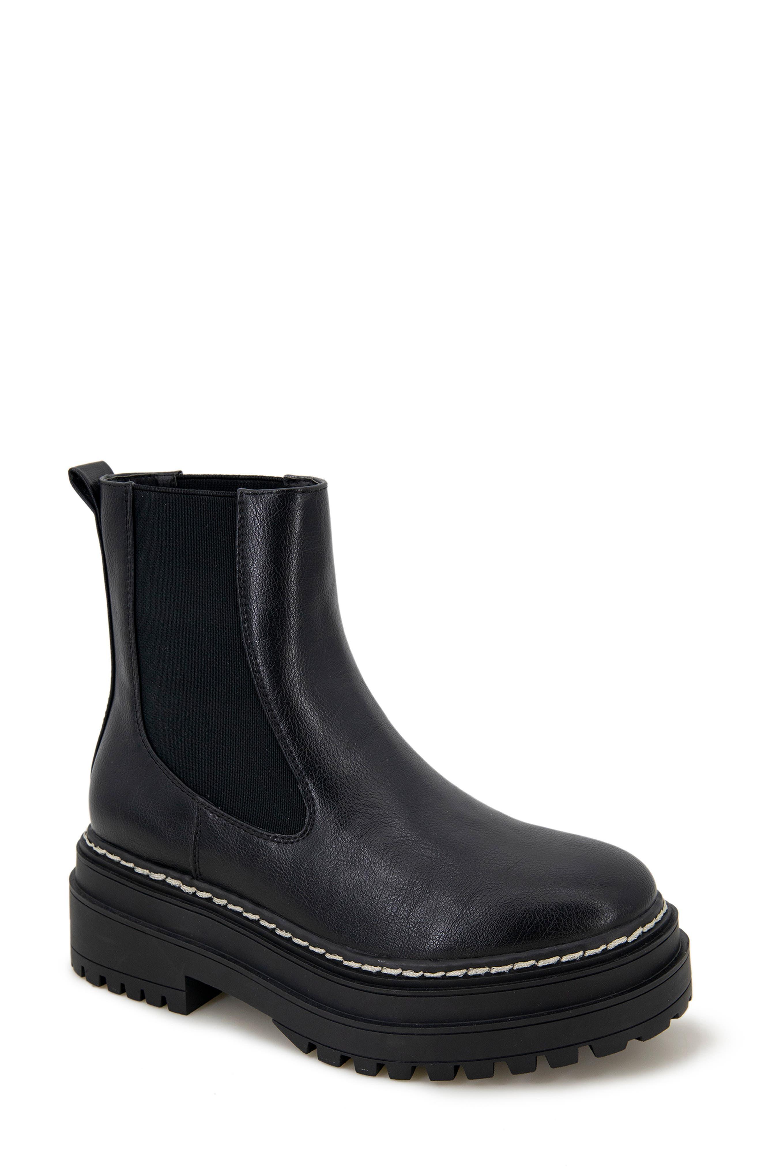 Esprit Stormi Platform Chelsea Boot In Black Pu At Nordstrom Rack Lyst