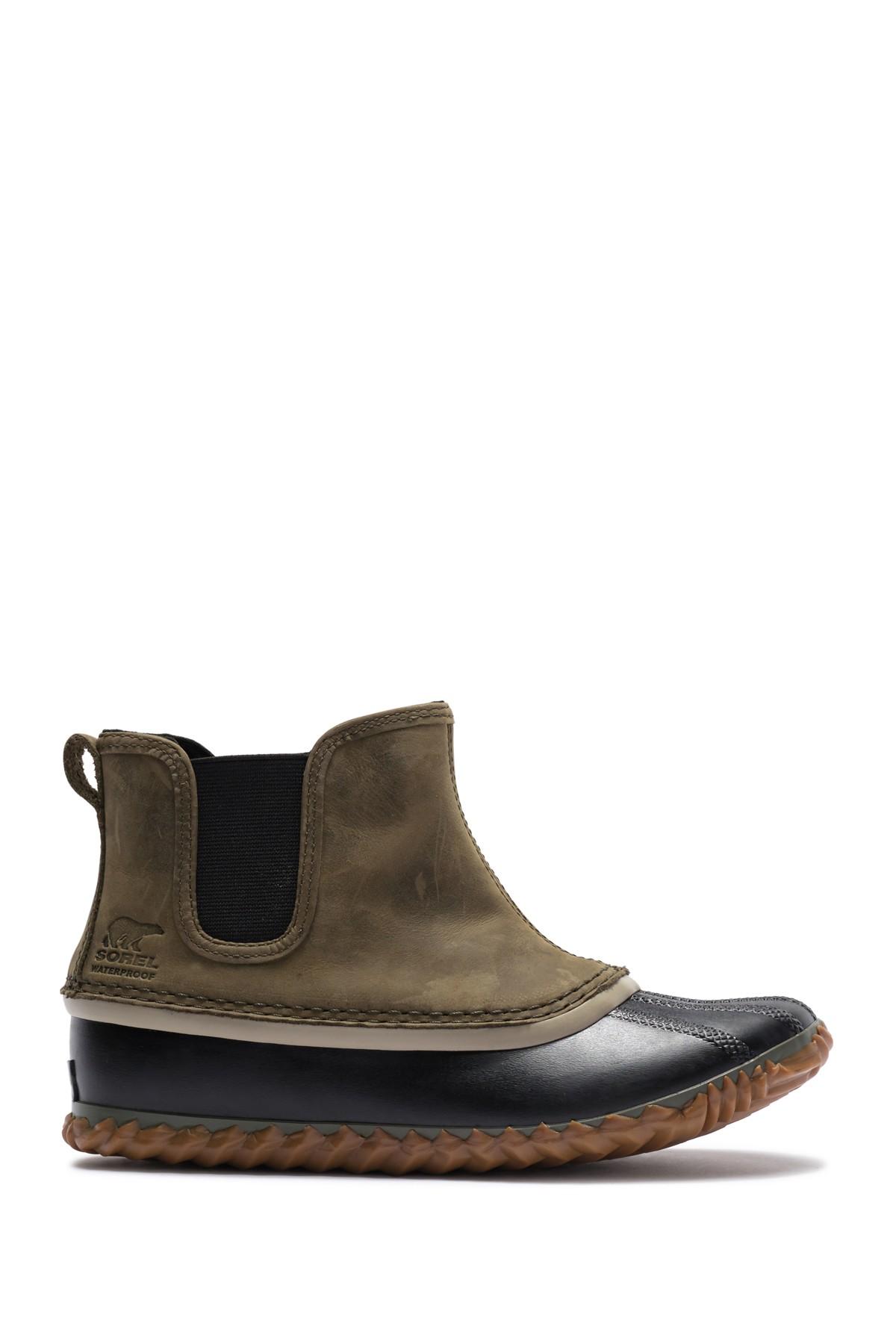 Sorel Leather Out N About Waterproof Chelsea Duck Boot in Brown - Lyst