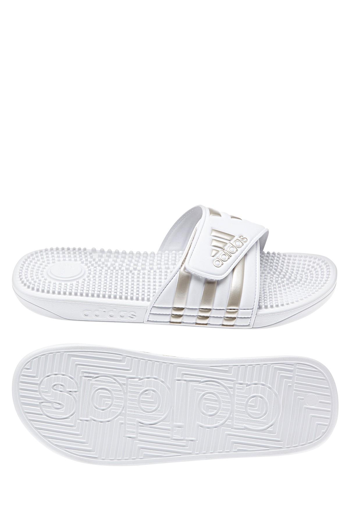 adidas Adissage Slide Sandals in White 
