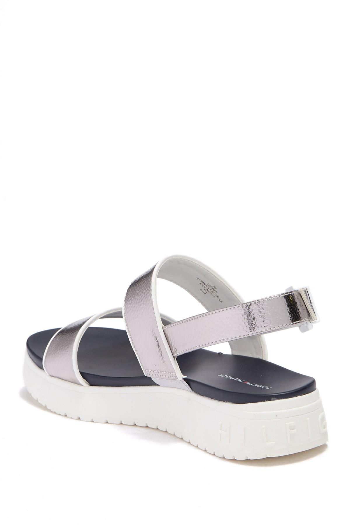 tommy hilfiger white bottom sport sandals