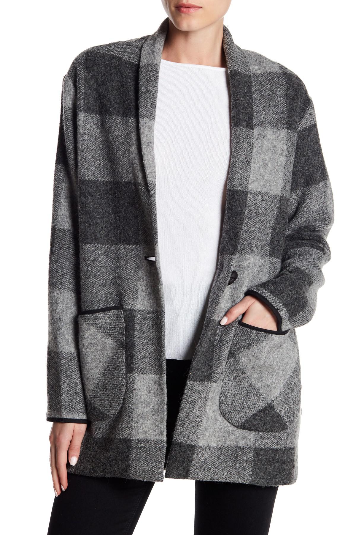 dex plaid cardigan