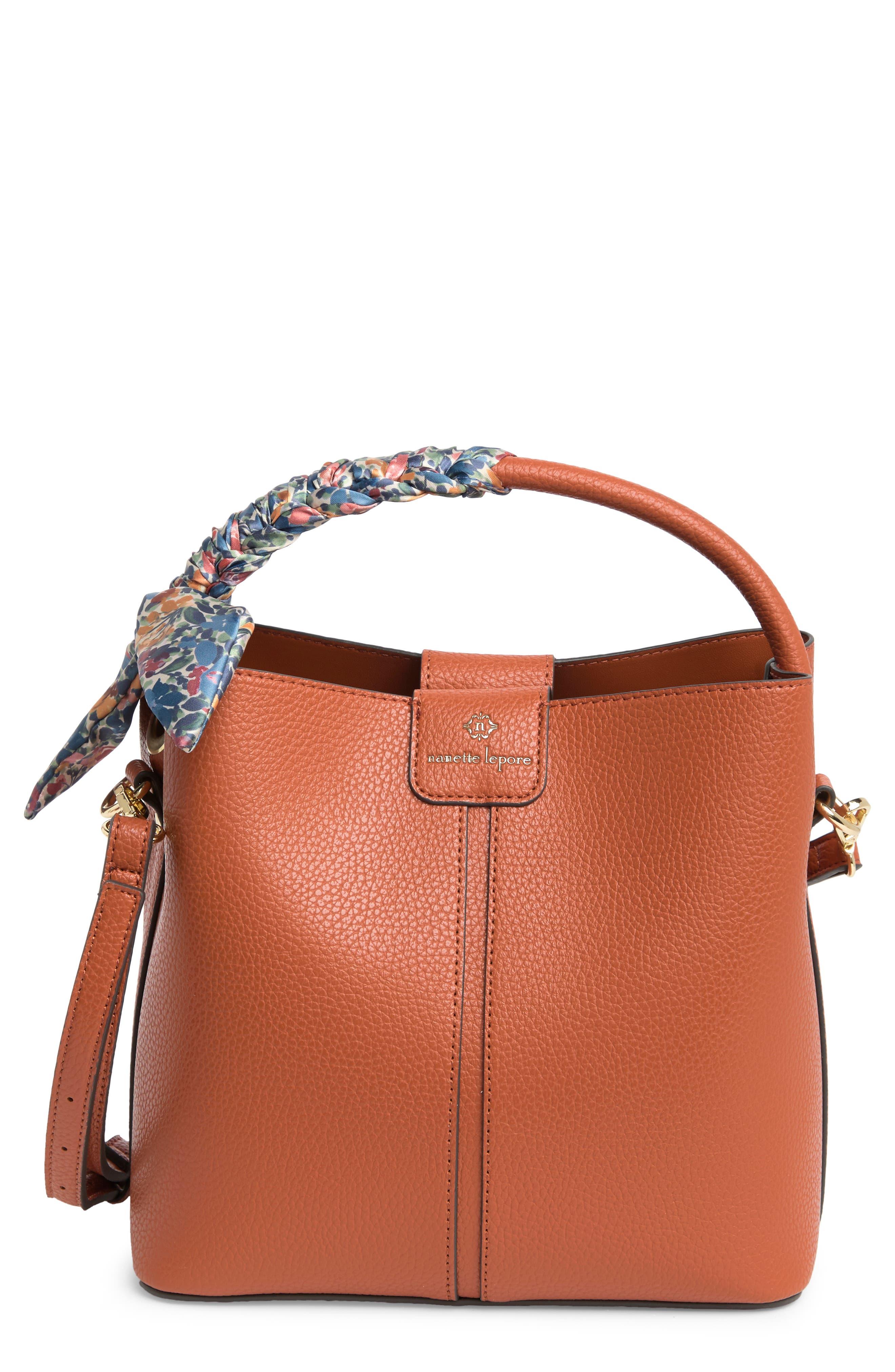 Designer Nanette Lepore Shelia Convertible Crossbody Faux Leather Bag