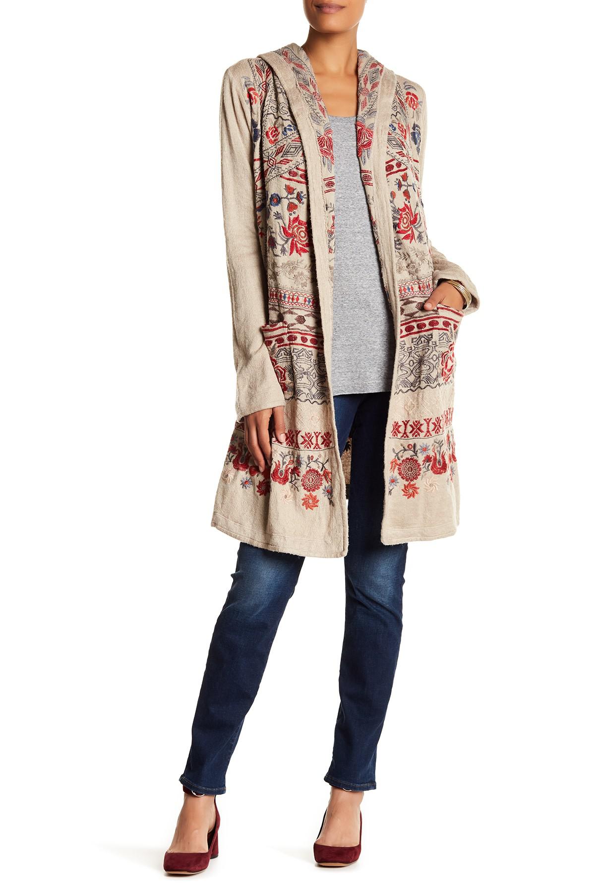 Johnny Was Cotton Hooded Embroidery Jacket - Lyst
