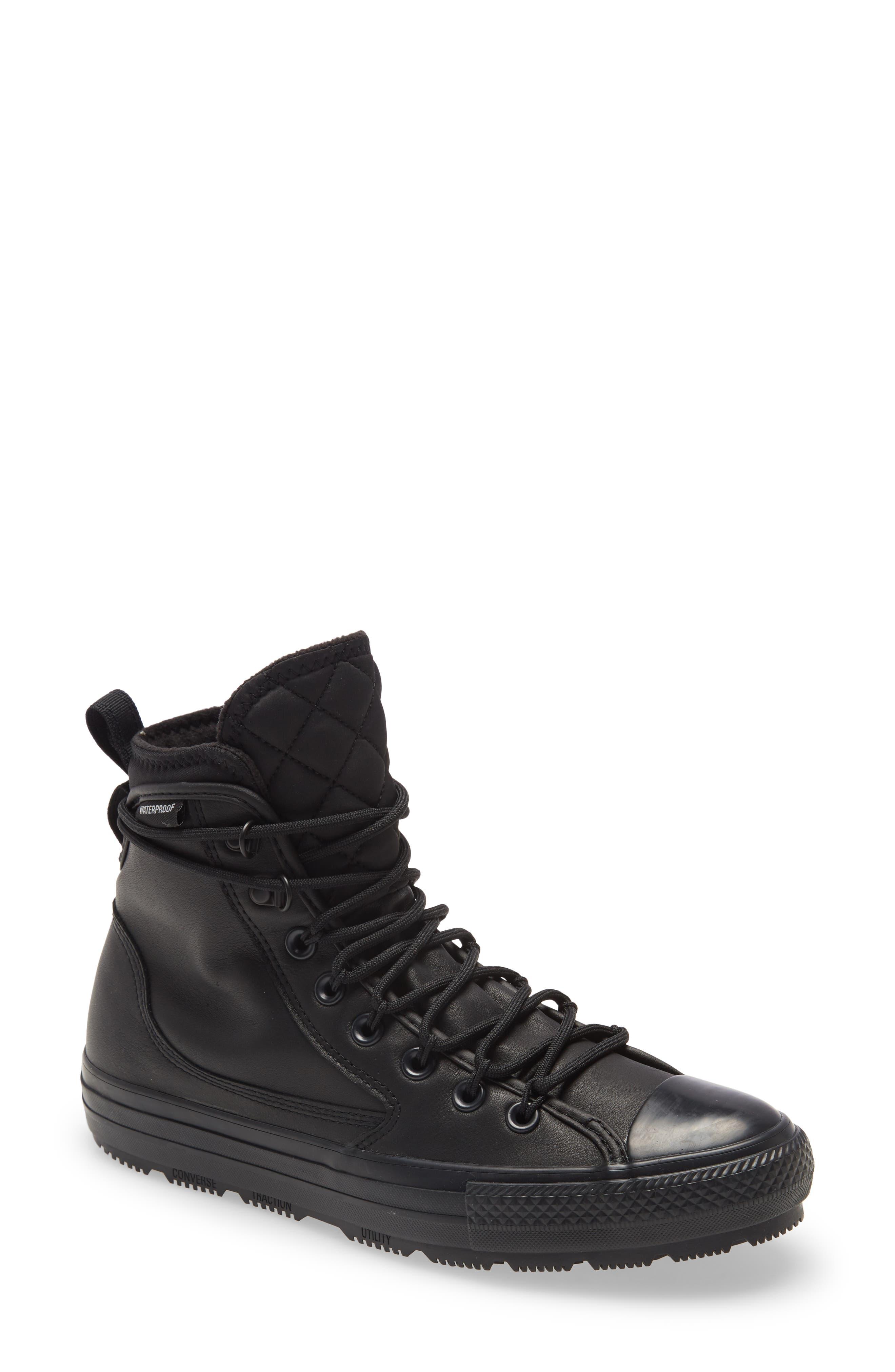Converse Utility All Terrain Chuck Taylor® All Star® Waterproof Sneaker Boot  In Black/black/black At Nordstrom Rack | Lyst
