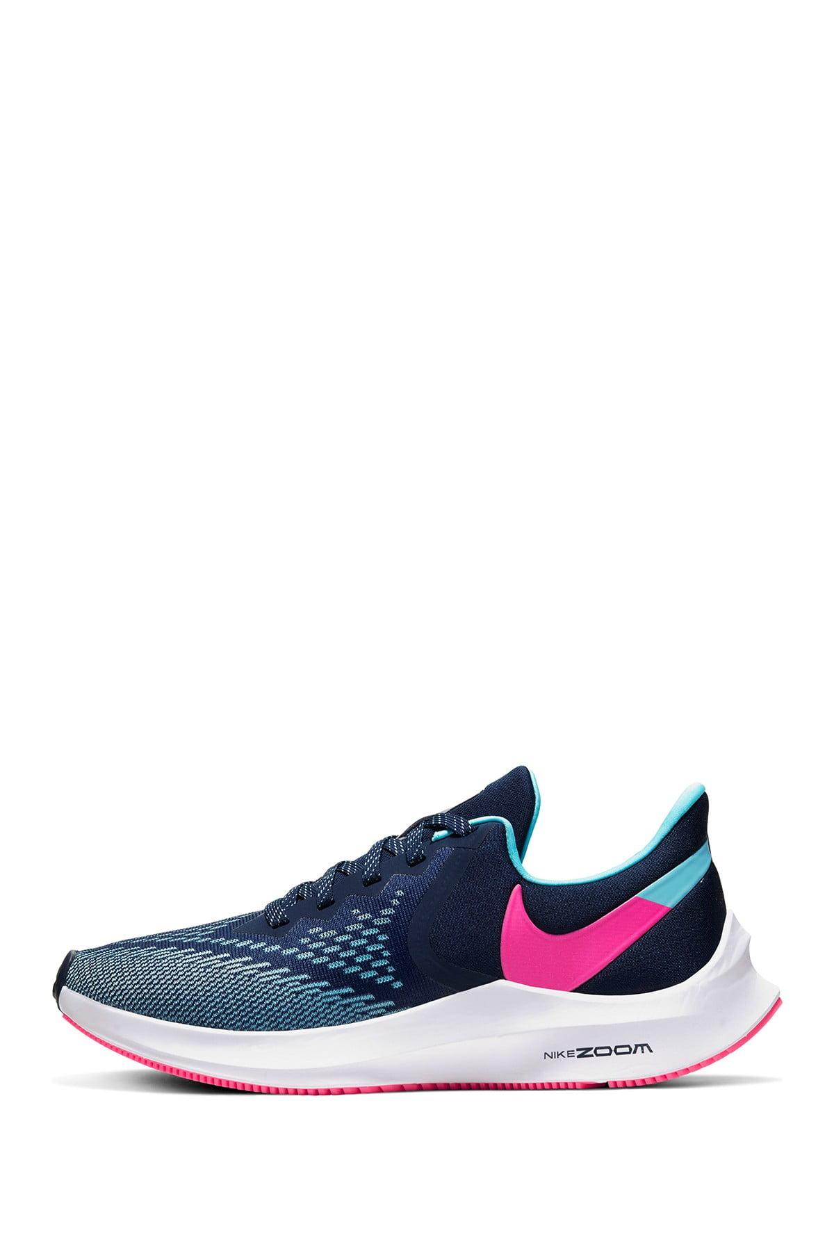 Nike Zoom Winflo 6 Running Shoes in Navy/Pink/Teal (Blue) | Lyst