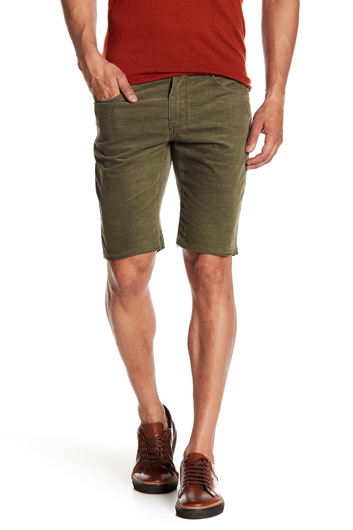 Ezekiel Bryce Slim Fit Corduroy Shorts in Green for Men | Lyst