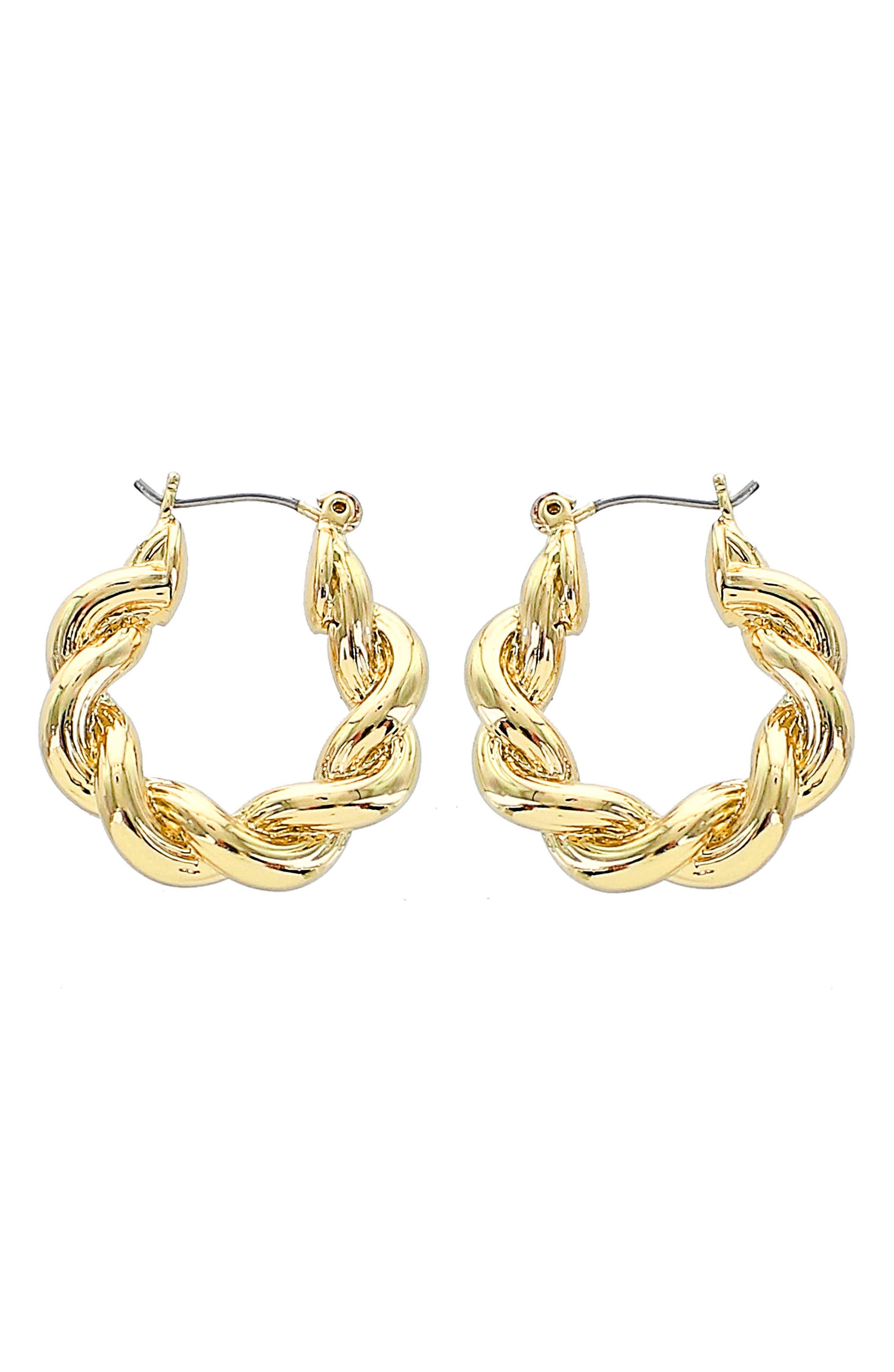 Panacea 14k Gold Plated Twist Hoop Earrings At Nordstrom Rack in Metallic | Lyst Panacea 14k Gold Plated Twist Hoop Earrings At Nordstrom Rack in Metallic | Lyst