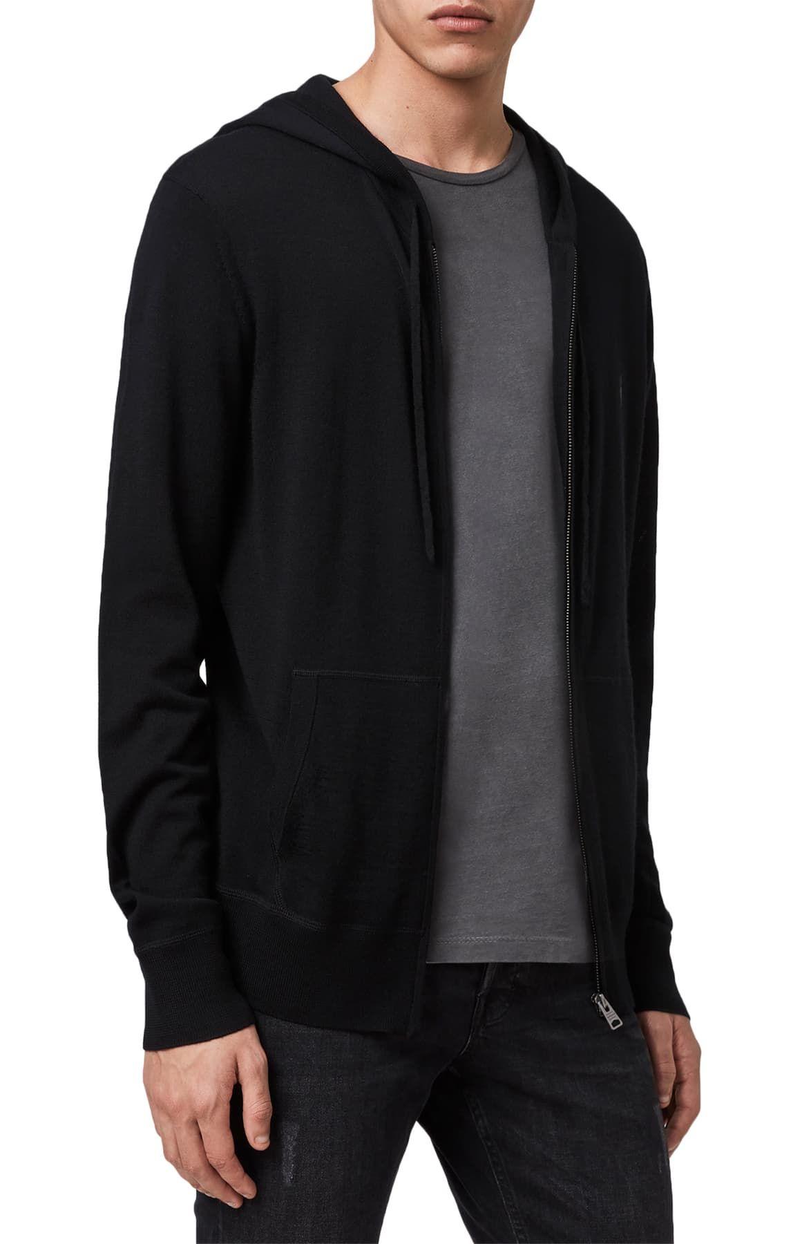 mode merino zip moletom com capuz