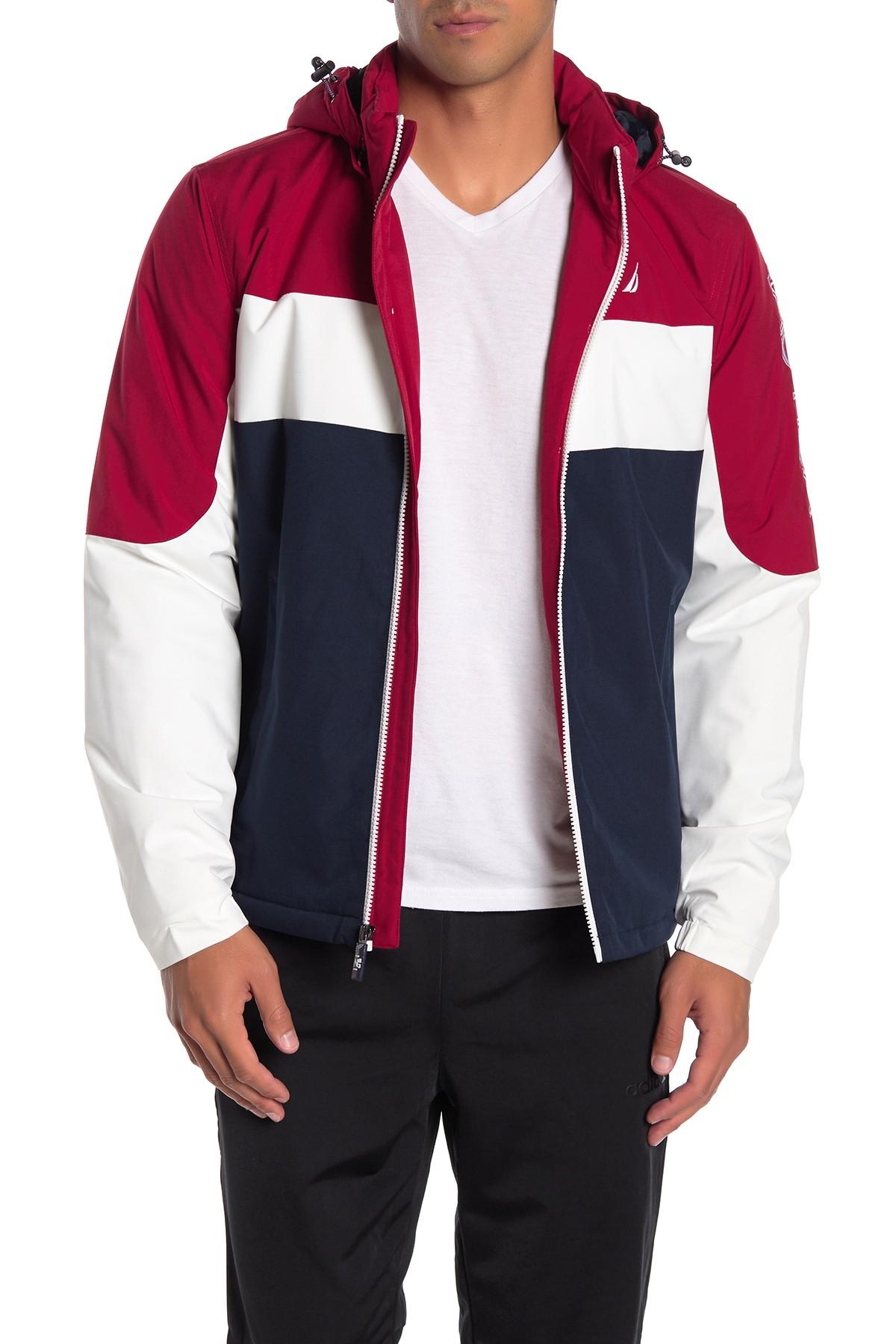 nautica men's waterproof hooded jacket