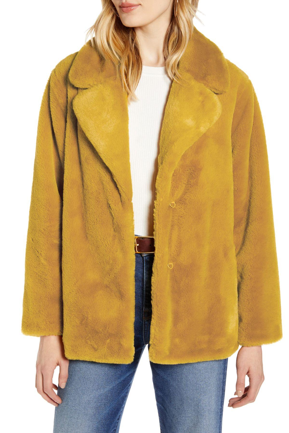 halogen faux fur cape