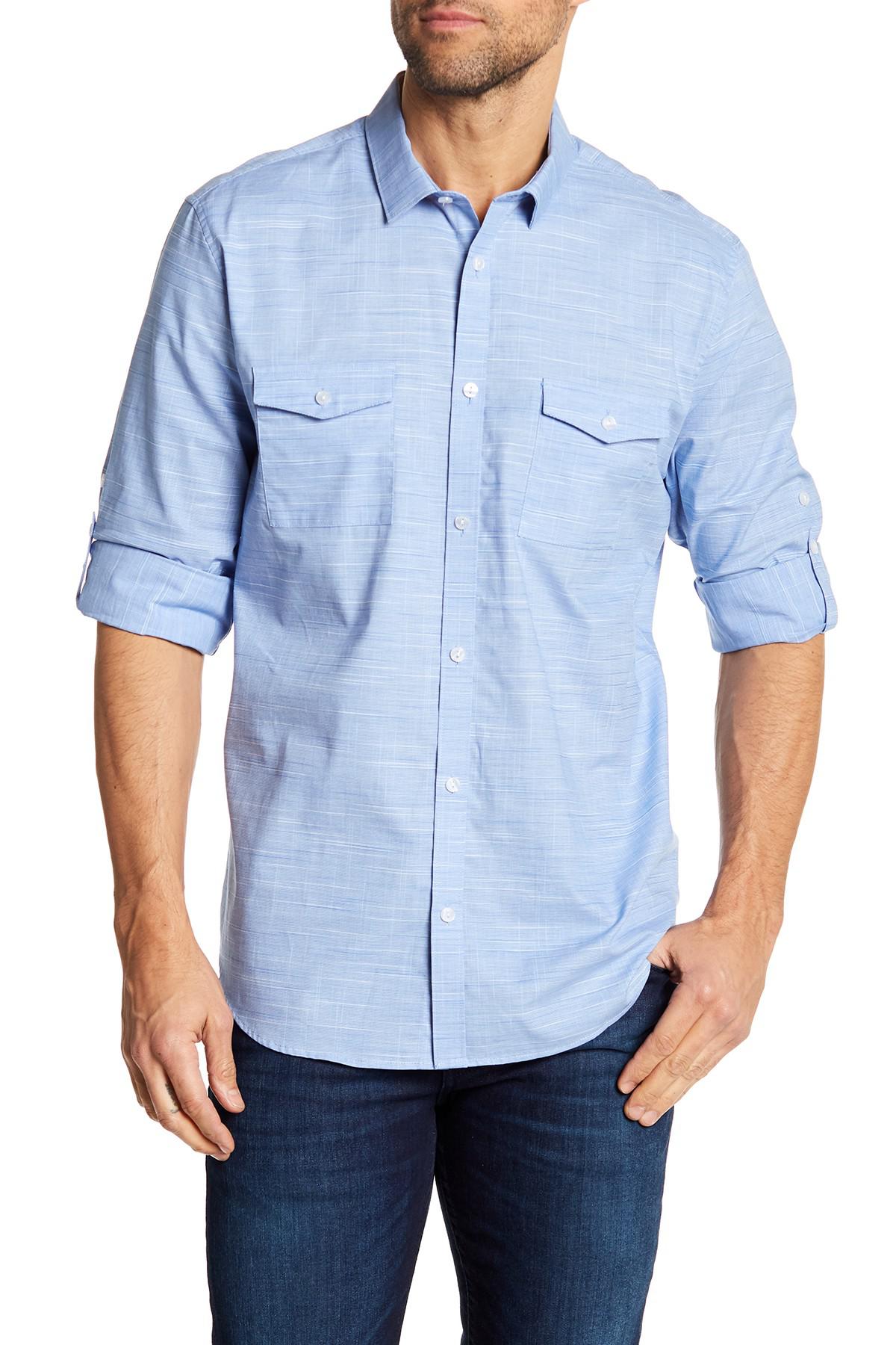 calvin klein men's button down shirt
