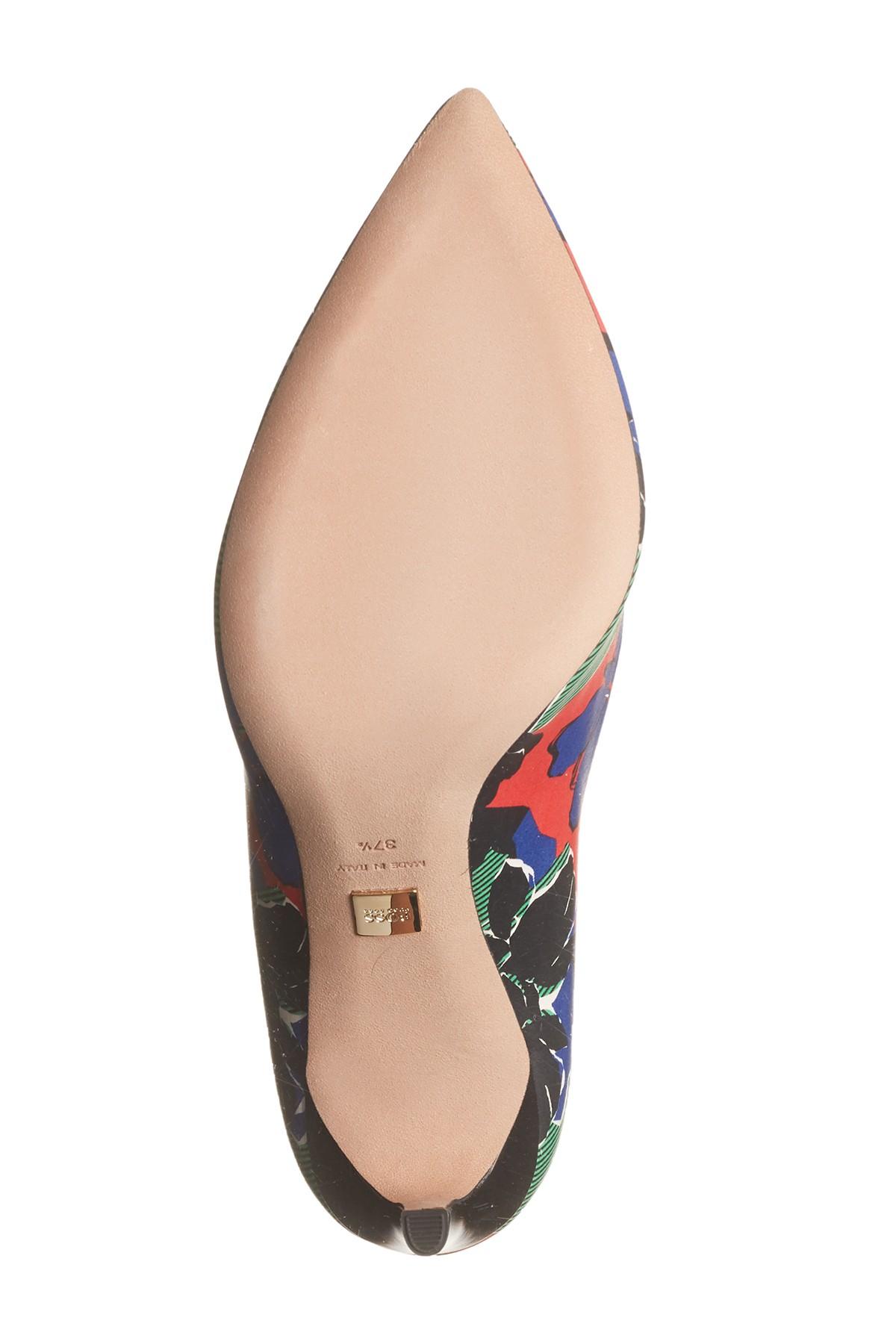 BOSS by Hugo Boss Leather Staple Floral Pump - Lyst