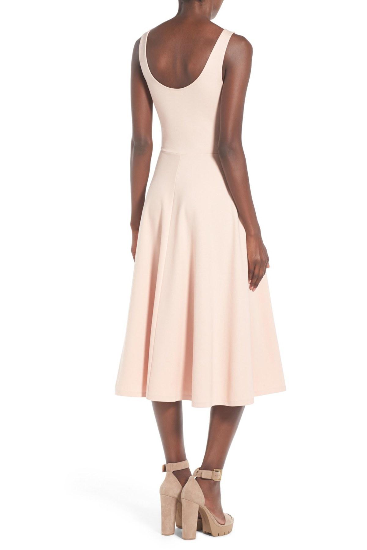 leith stretch knit midi dress